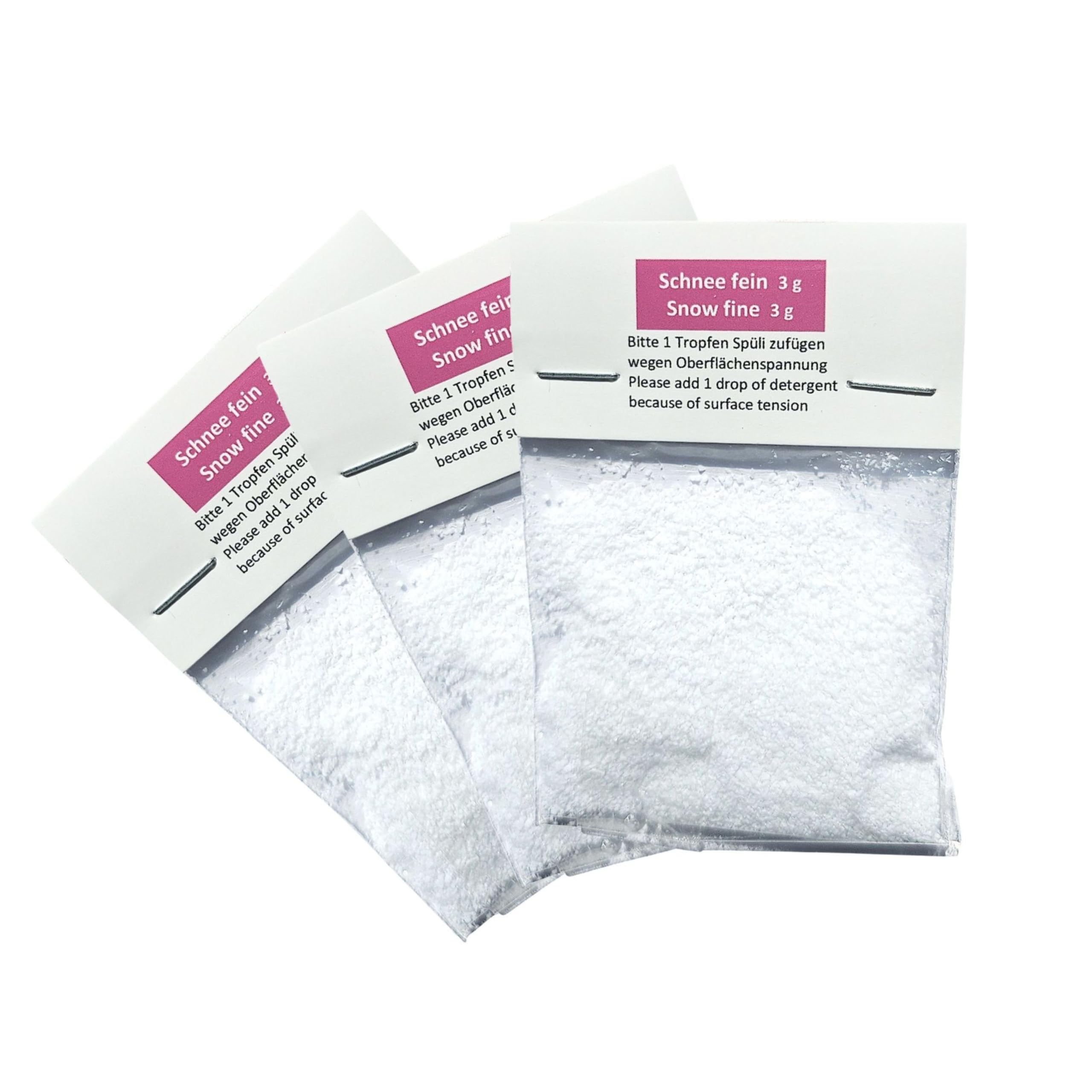 3 x 3 g feiner Schnee für Schneekugel zum Basteln | für Schneekugel Bastelset | Schneekugel selbst gestalten | individuelle Schüttelkugel | 40010 Angebot bei HelloDeals