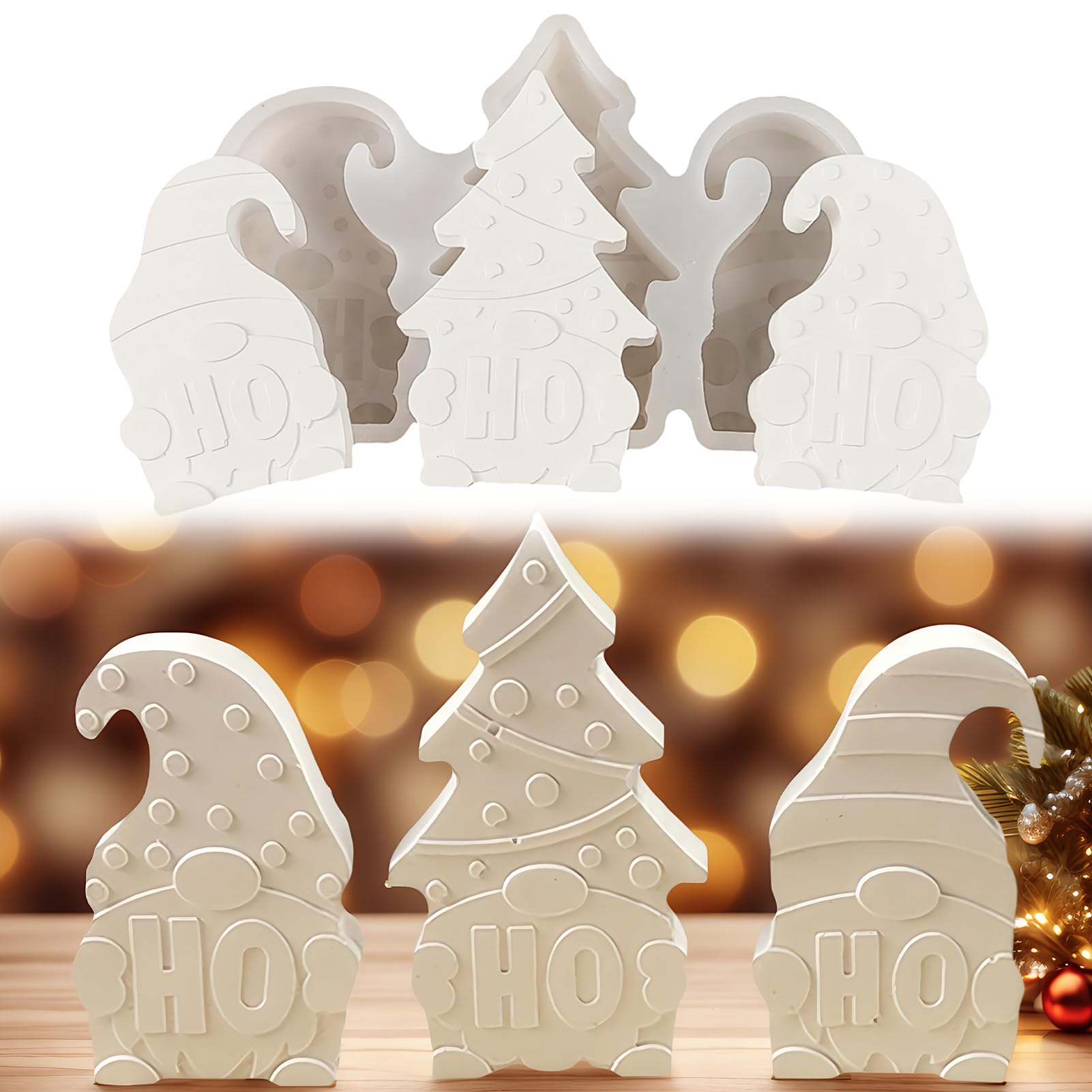 Silikonform Wichtel Weihnachten, Silikonformen Gießformen Weihnachten, Silikon Gießform Wichtel, Gießformen Silikon Weihnachten, Gipsformen Zum Gießen Für DIY Handwerk Weihnachtsdekorationen zhuru Angebot bei HelloDeals