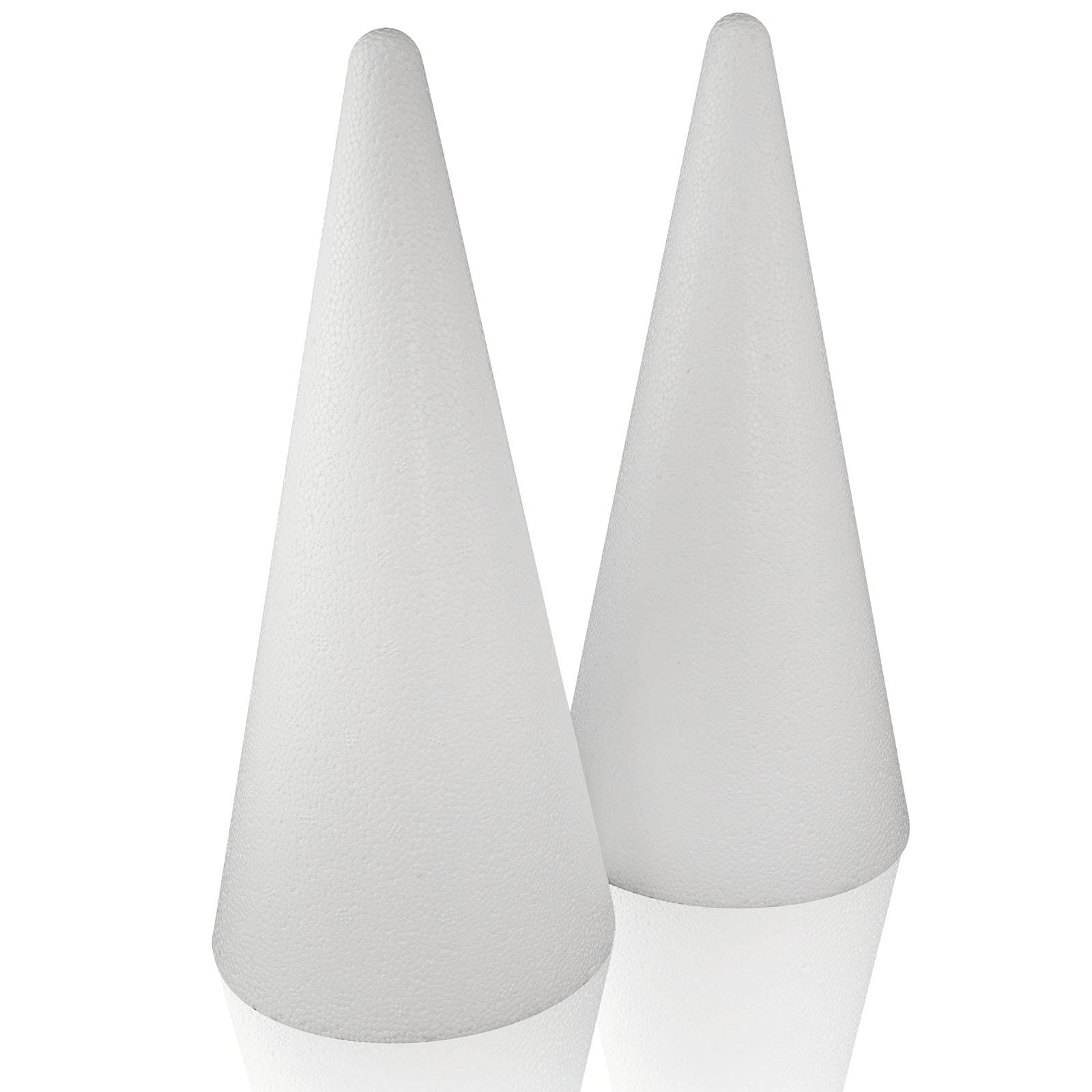 MCE-Commerce A32122 Styropor Kegel Ø 12 cm Höhe 27 cm 2 Stück, weiß Angebot bei HelloDeals