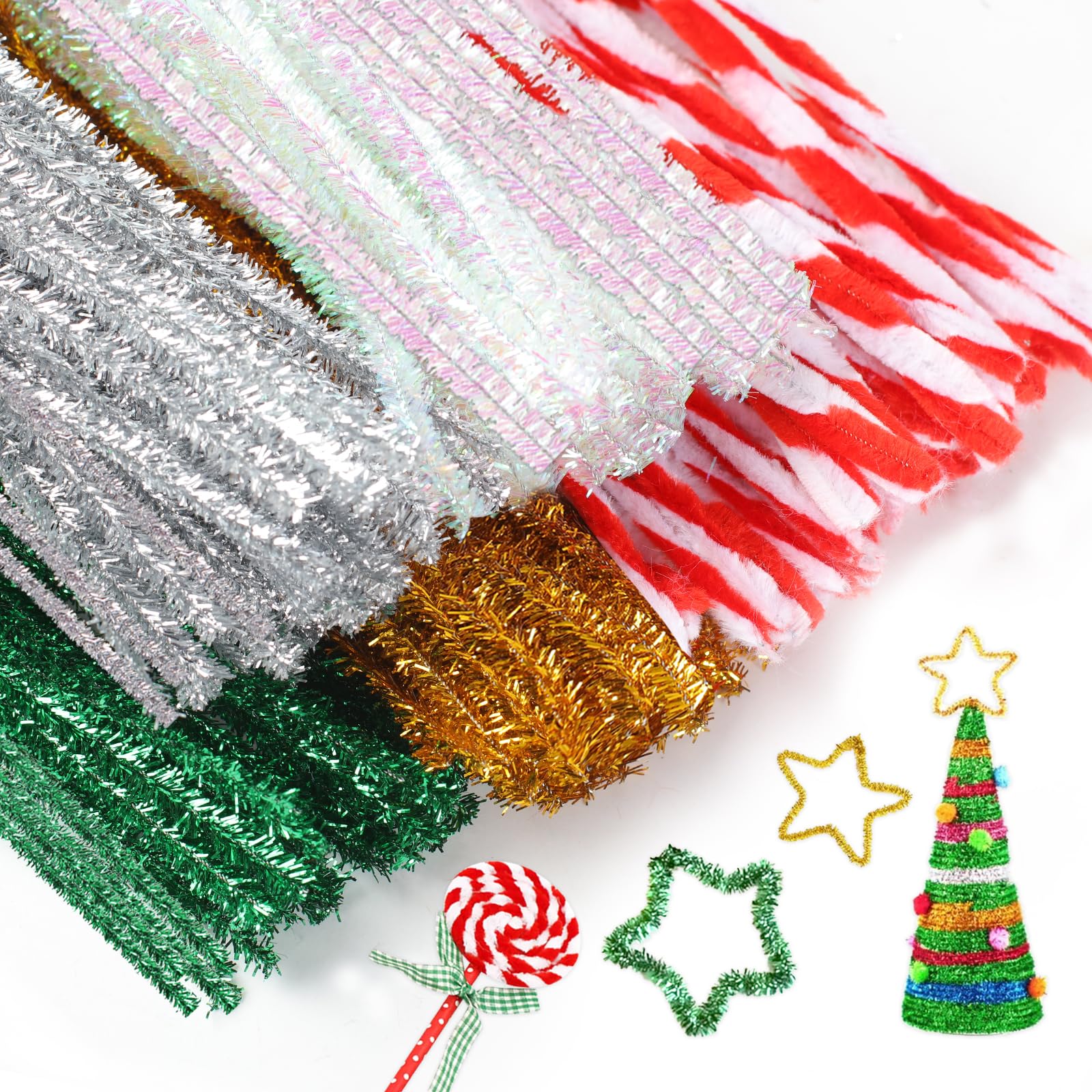 200 Stück Pfeifenputzer Zum Basteln Glitzer, Pfeifenreiniger Glitzer Bunt, Pfeifenreiniger Zum Basteln, Chenilledraht, Pfeifenputzer für Weihnachten und Dekorieren, 30cm × 6mm Angebot bei HelloDeals