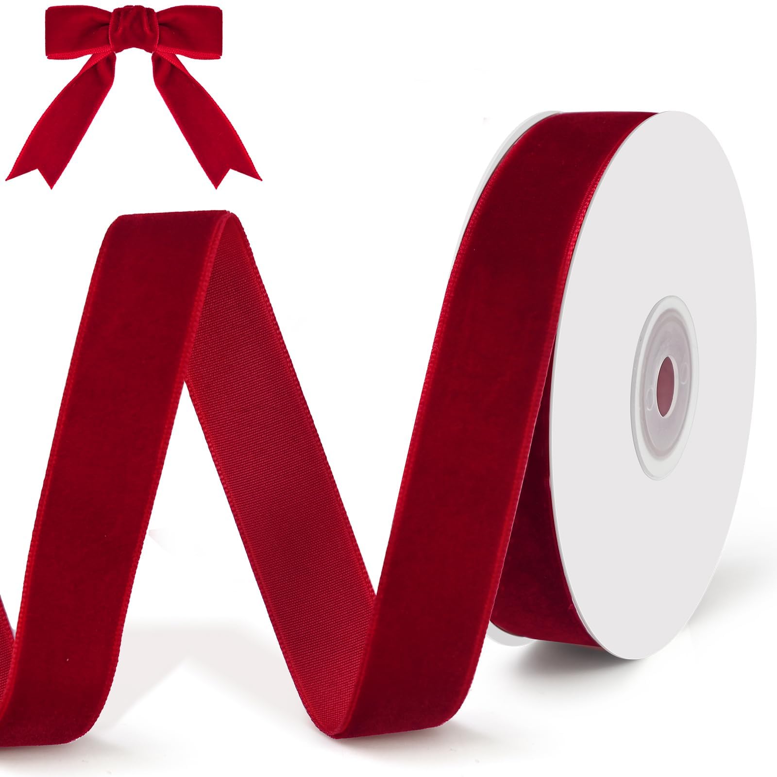 qingmeng 9m Samtband Rot, Satinband 20mm Geschenkband Breit Schleifenband Weihnachten Rots Band Ribbon Dekoband Geschenkbänder zum Basteln für Geschenkverpackung Weihnachtsdeko Angebot bei HelloDeals