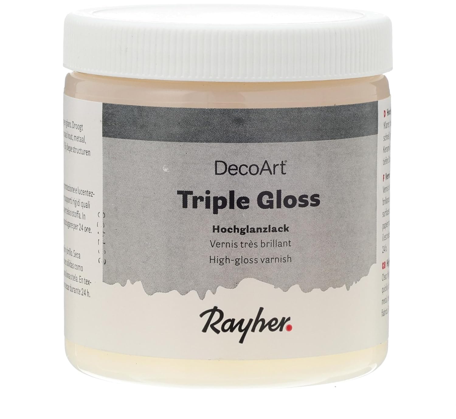 Rayher Triple Gloss, Aufstrich Lack, klar, hochglänzend, Dose 236 ml, für den Innenbereich, Klarlack, Glanzlack, 38067000 236 ml (1er Pack) Angebot bei HelloDeals