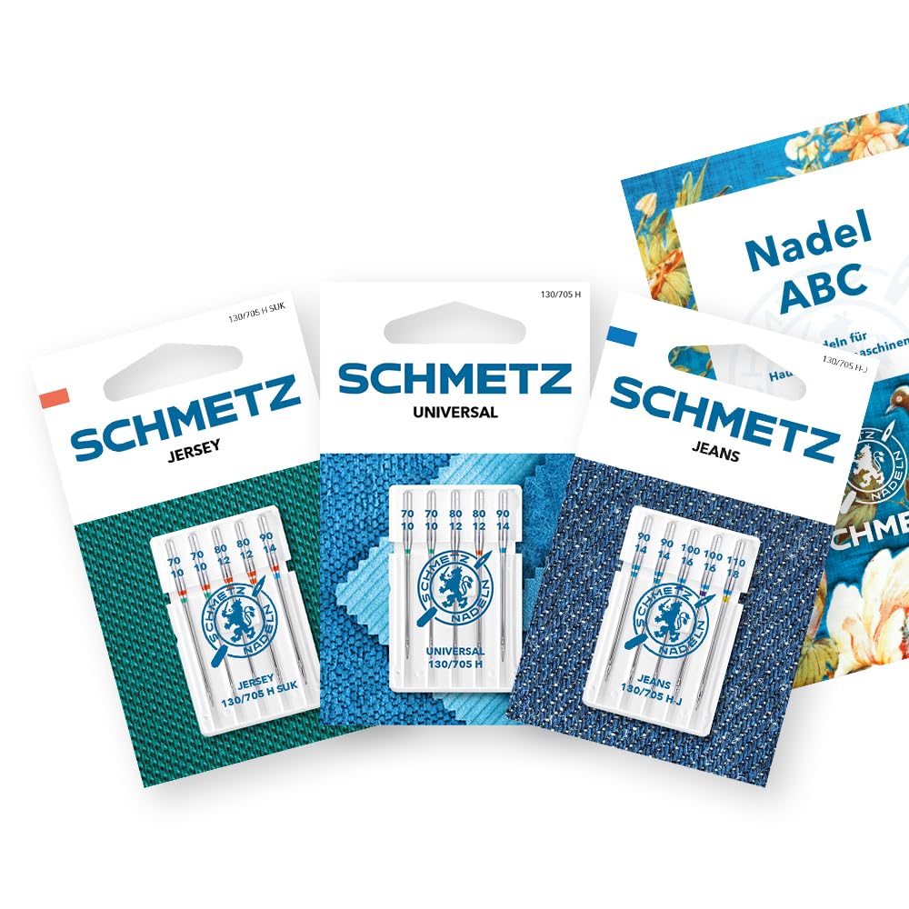 SCHMETZ | 15 Nähmaschinennadeln | Starter Set | Universal/Jersey/Jeans | Sortierungen | Inklusive 1 Nadel ABC Angebot bei HelloDeals
