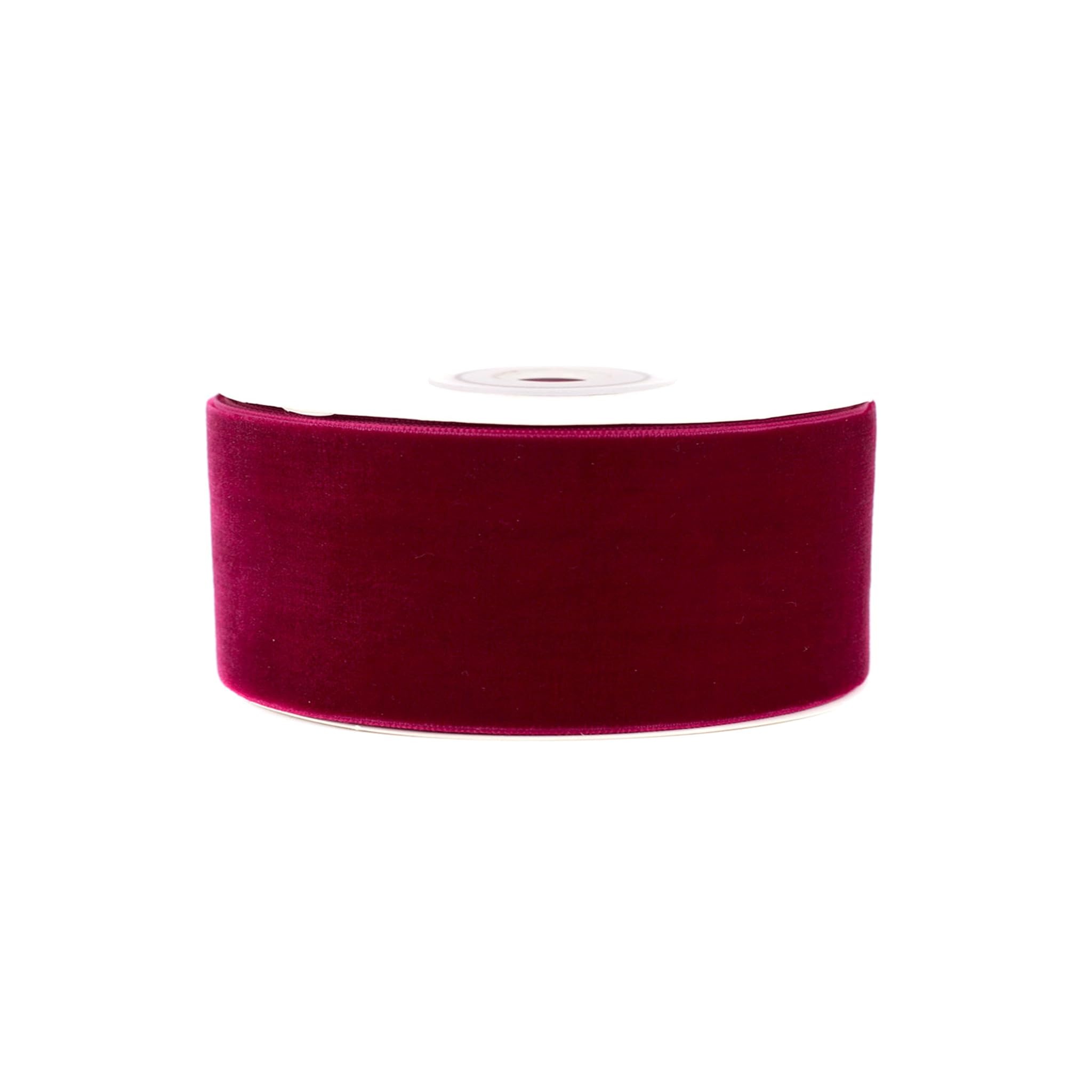 Samtband 50mm x 5m Rolle - Farbauswahl in 3/6/10/25/50mm - farbecht & waschbar - Schleifenband zum Nähen - Geschenkband zum Verpacken Dekorieren Basteln - Bordeaux 275 50mm x 5m Weinrot / Bordeaux 275 Angebot bei HelloDeals