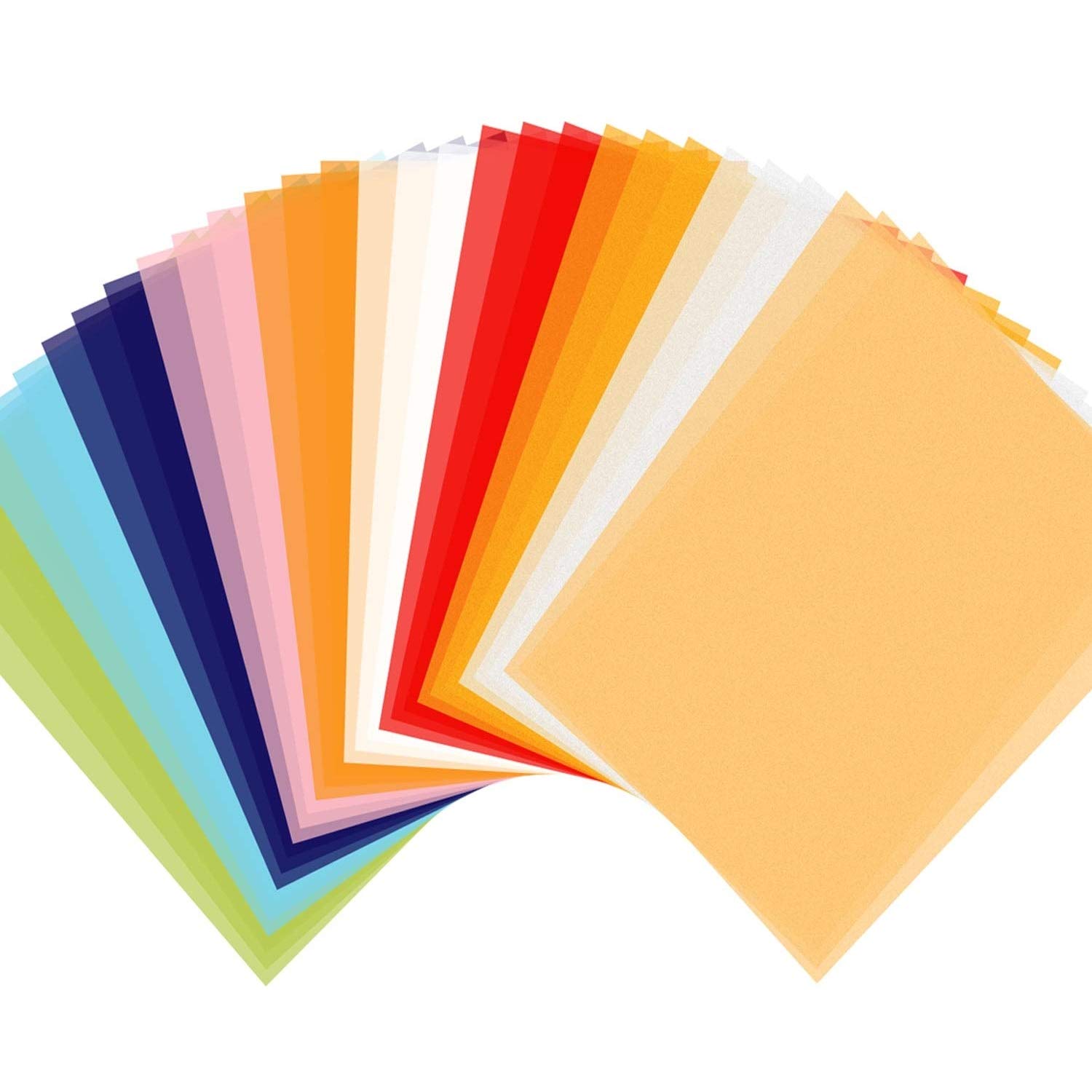 Transparentpapier Bunt, Shynek 50 Blätter Pergamentpapier 10 Farben 8.5 x 11 Pauspapier zum Bedrucken, DIY Basteln, Scrapbooking, Verpackung, Kartengestaltung. Angebot bei HelloDeals