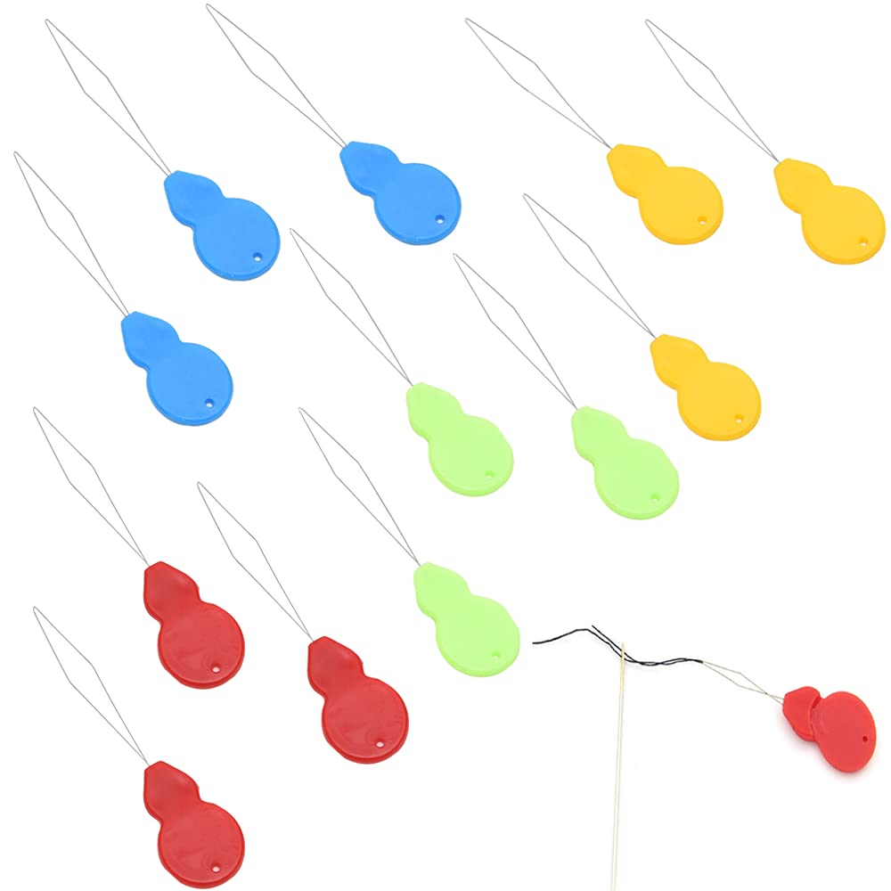 12 Stück Nadeleinfädler, Nadel Einfädler, Kunststoff Nähnadeln Einfädler, Handmaschine Nähen Einfädler Werkzeug, Einfacher Einfädle für Nadelöhr Hand Nähen Werkzeug Angebot bei HelloDeals