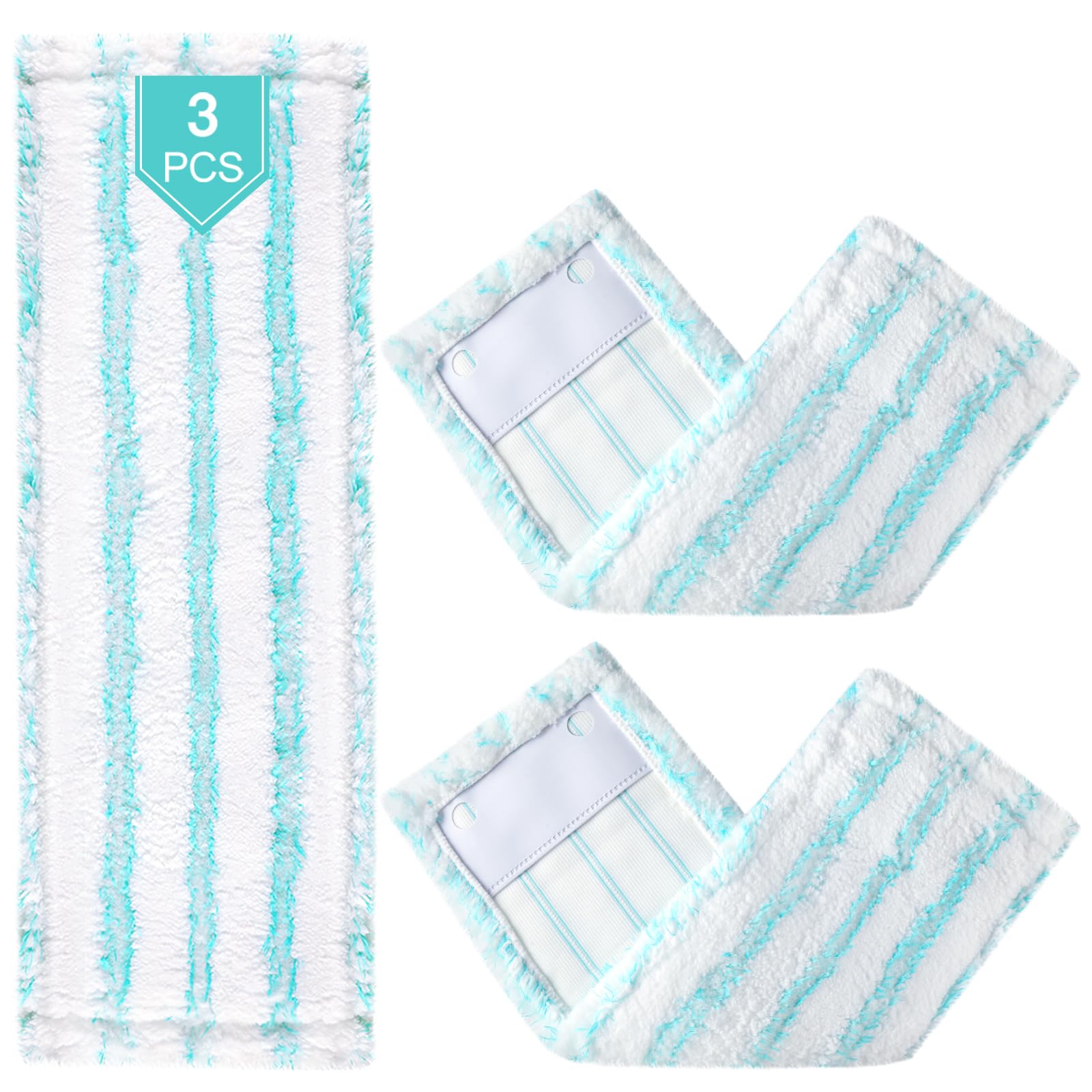 3 Pack Ersatz-Wischbezüge für Leifheit Profi XL Micro Duo/Profi XL Cotton Plus alle Bodenwischer-Stiele, Flecken schnell entfernen, Effiziente Mikrofaser Ersatzbezug für alle Böden Angebot bei HelloDeals
