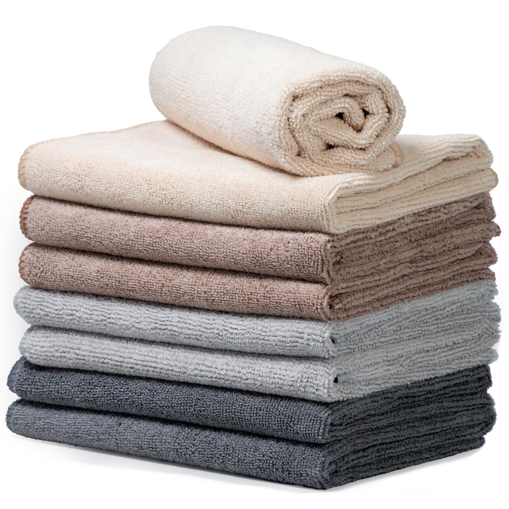 Happy Home Mikrofasertücher 40x40 cm | 8 Stück Putzlappen Küche | Microfasertücher in Vier Farben | Microfaser Putztuch Fenster Lappen | Mikrofaser - Reinigungstuch Angebot bei HelloDeals