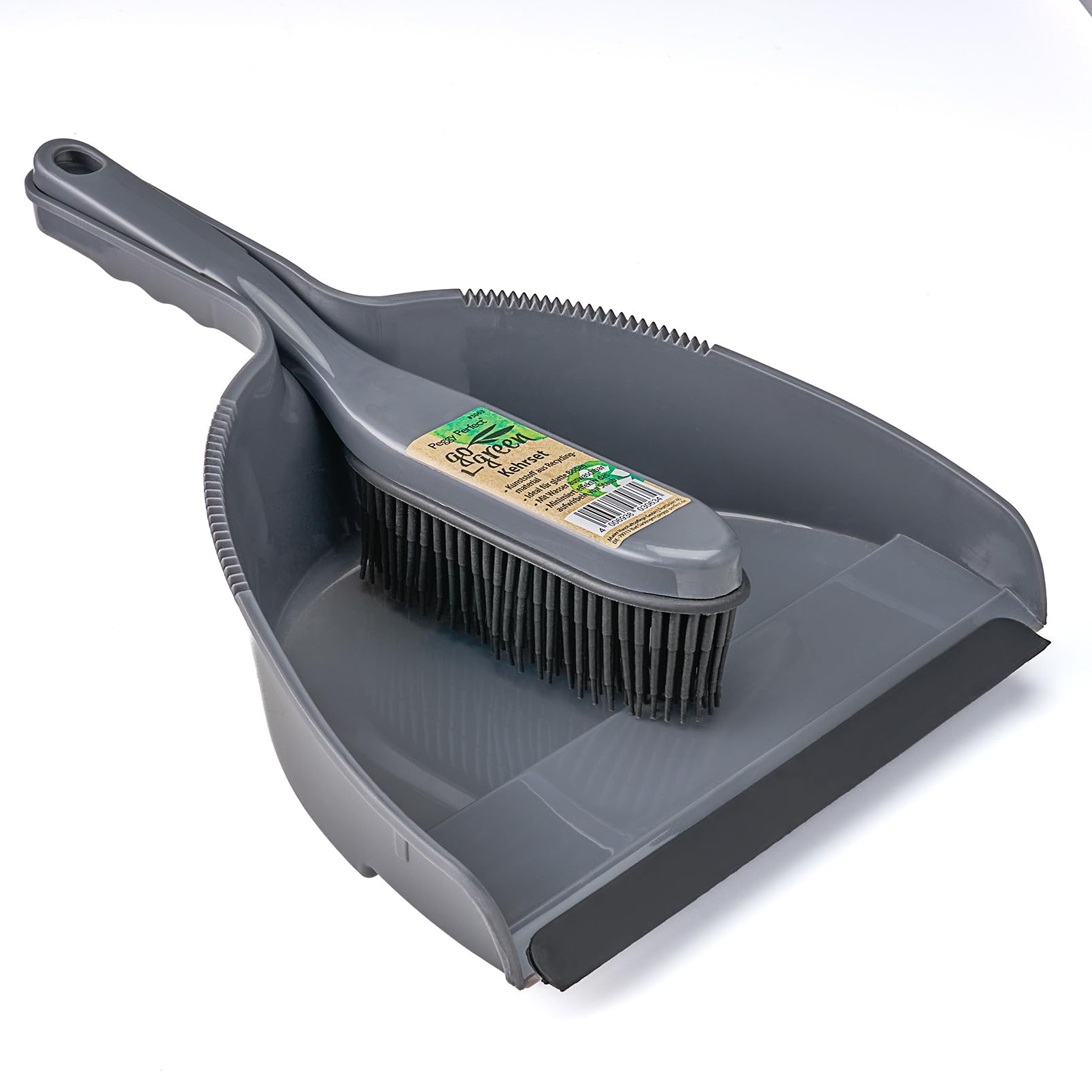 Peggy Perfect Gummibesen Kehrgarnitur (Rubber Broom) – Go Green Serie, aus recyceltem Kunststoff, ideal für Tierhaare (Hund/Katze) & Haare – Perfekt für Salons, Teppiche & Hartböden Angebot bei HelloDeals