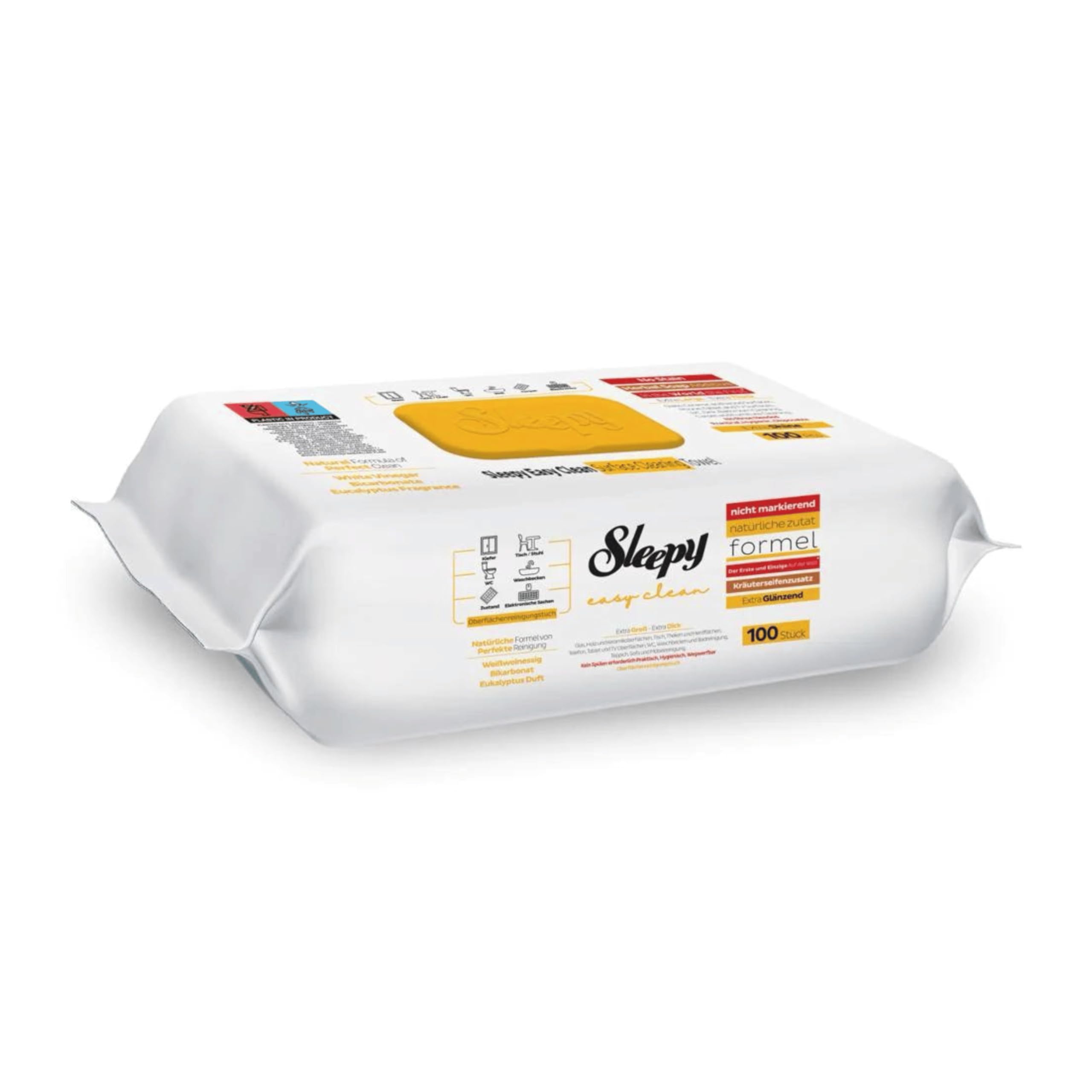 Sleepy Easy Clean Surface Cleaning Towel Herbal Soap Additive 6 Pack 6 * 100 (600 Sheets) Angebot bei HelloDeals