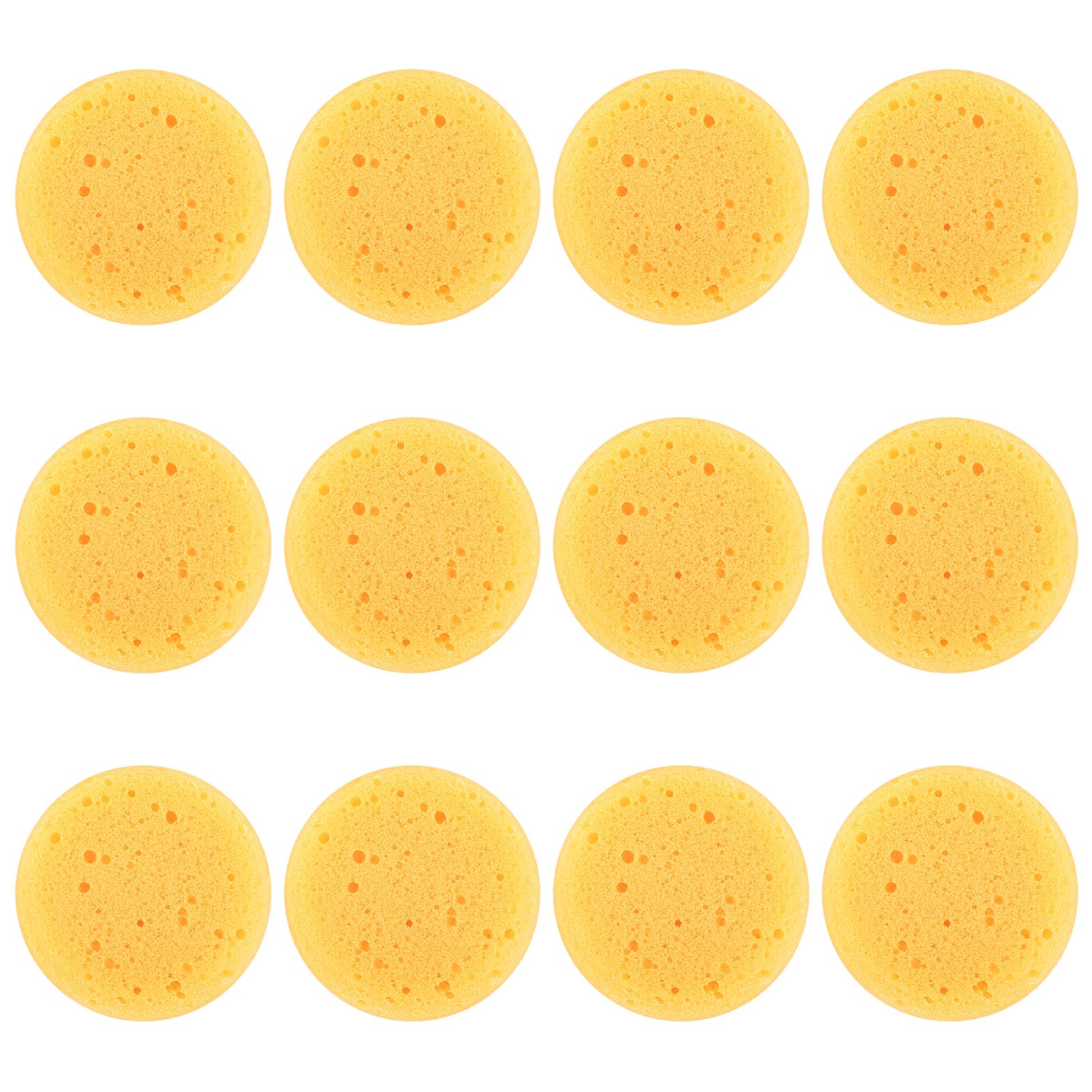 12 Stück Malschwamm Gelber Runder Schwämme zum Basteln Saugfähiger Schwamm Küche Putzschwamm für Schule Gesichtsbemalung Aquarellieren Reinigen(7cm) Angebot bei HelloDeals