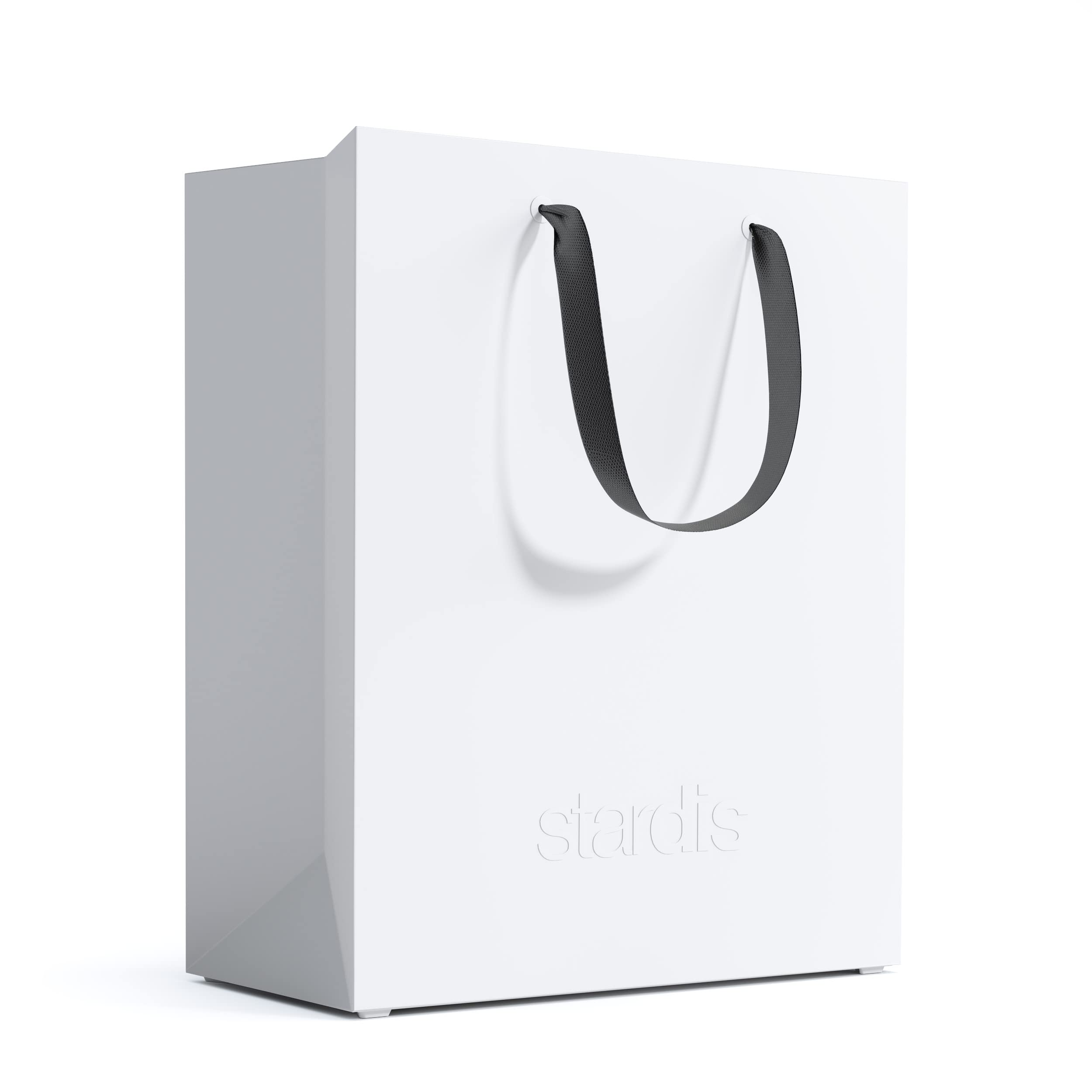 binbox Design Papierkorb eckig stylischer Papiereimer mit Tragegriffen für Büro Office Kunststoff Mülleimer Abfalleimer Müllkorb (weiß) Angebot bei HelloDeals