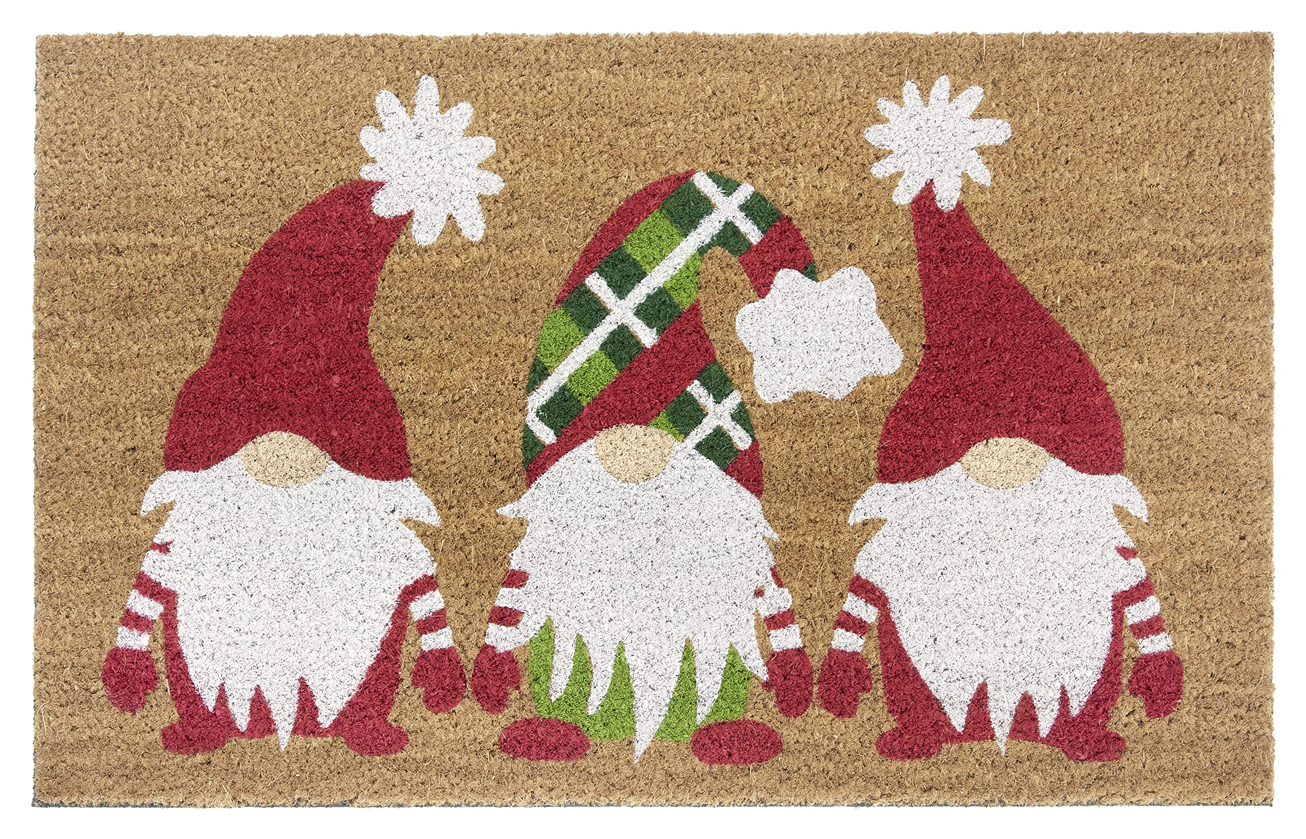 Hanse Home Kokos Fußmatte Weihnachten für Innen - Schmutzfangmatte Natur, Kokosmatte Wintermotiv Wichtel, Fußabtreter rutschfest für Flur, Eingangsbereich - 45x75cm 45 x 75 cm (Rechteckig) Wichtel Angebot bei HelloDeals