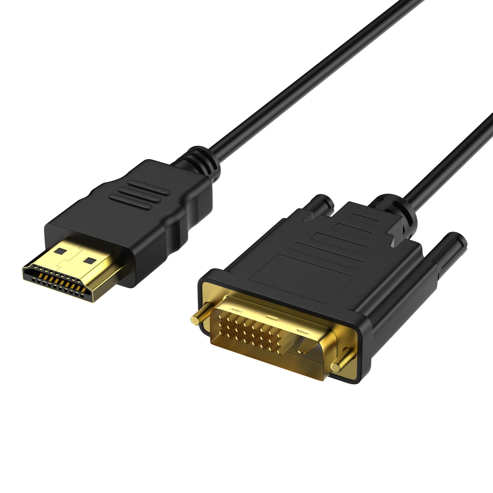 HDMI DVI Adapter Kabel, DVI-D 24 + 1 Stecker auf HDMI Stecker, HD 24+1 bidirektional Konverter unterstützt mit Projektor, Laptop, TV, PC, DVD Player (1M) HD-DVI-1M Angebot bei HelloDeals