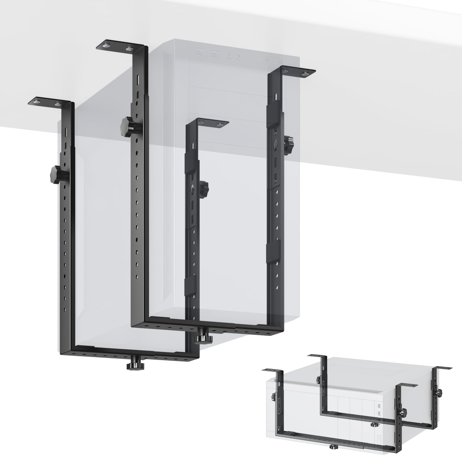 PUTORSEN Untertisch PC-Halterung für Computergehäuse - bis zu 35 kg Tragfähigkeit, Platzsparende Montage für Schreibtische, Universell und Stabil Angebot bei HelloDeals