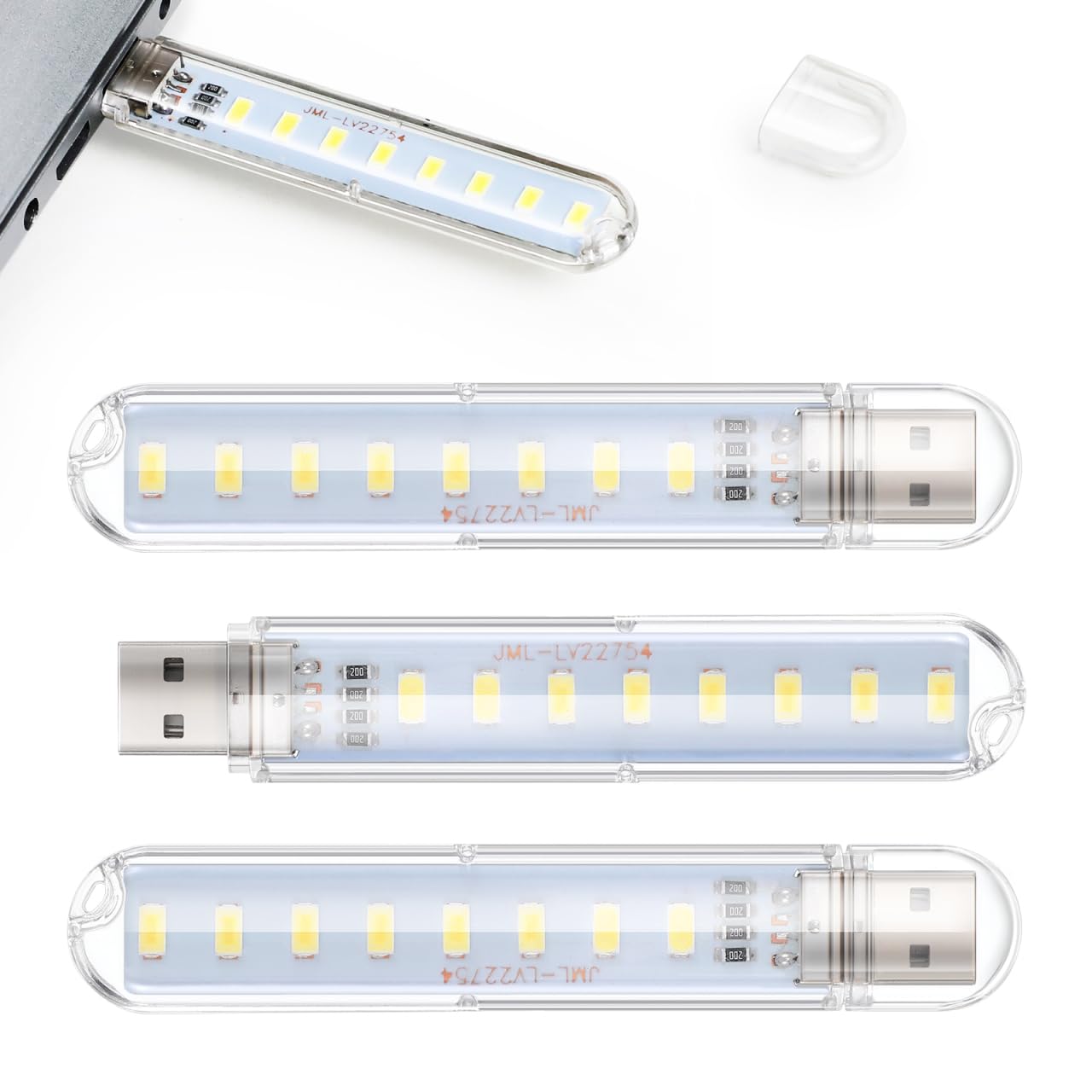 OSALADI 3 Stück Mini USB LED LED-Lampe Lesung Weißes Licht Tragbare USB-Laptop für Laptop-Tastatur Power Bank Tragbare Nachtlicht Angebot bei HelloDeals