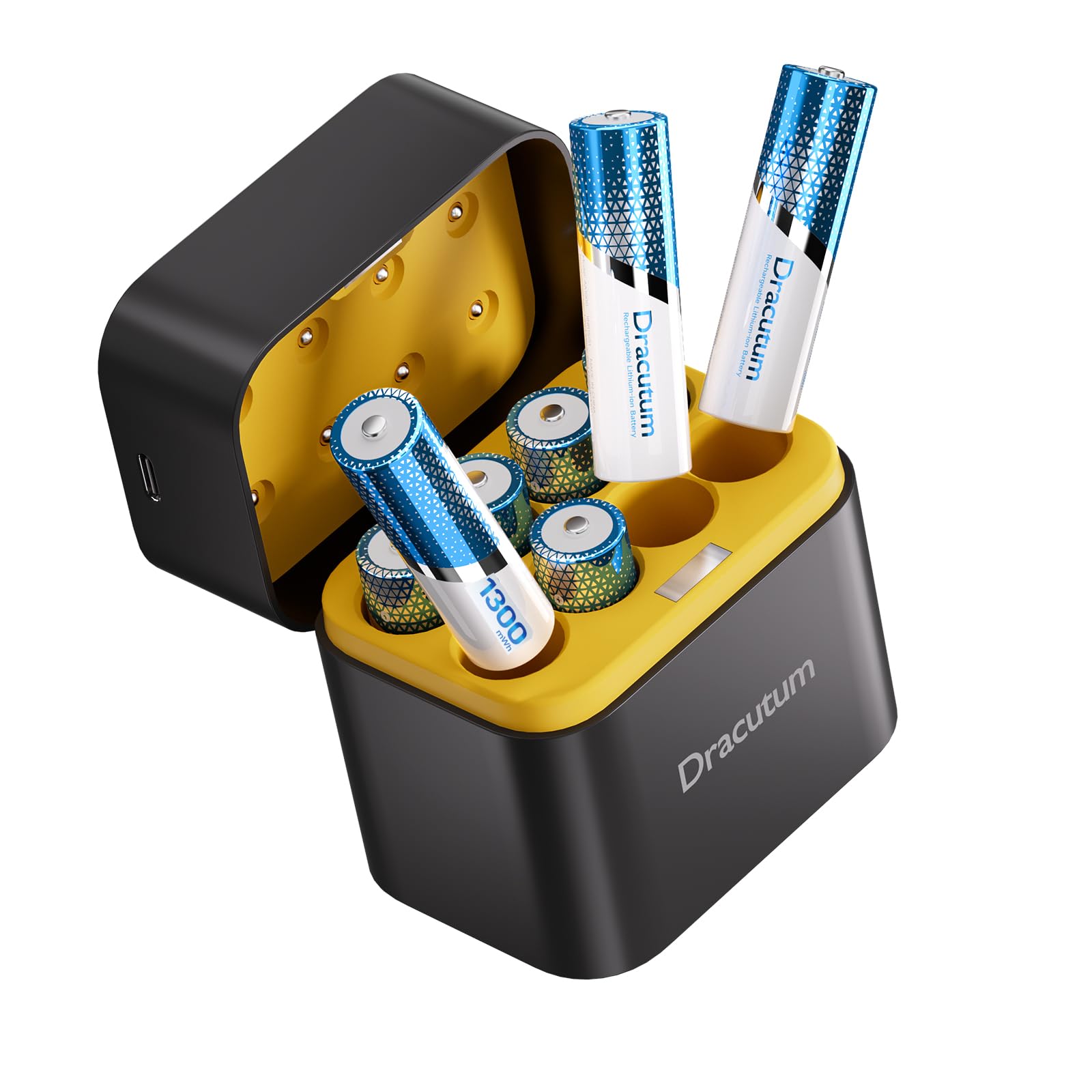 Wiederaufladbare Lithium Akkus AAA 8Pack mit Ladegerät, 1300mWh Hohe Kapazität 1.5V AAA Batterien, 2000 Ladezyklen Langlebige AAA Li-ion Batterie mit Integrierter Charing Aufbewahrungsbox Angebot bei HelloDeals