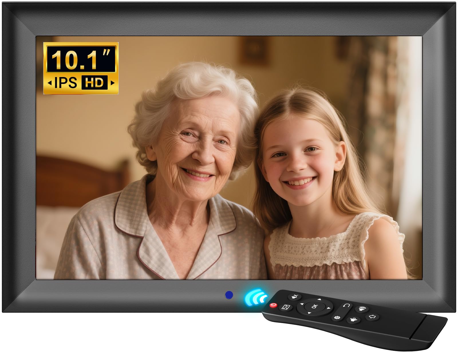 OBVHNUA Digitaler Bilderrahmen 10,1" Elektronischer Fotorahmen mit IPS-Display 1280x800 Auflösung Unterstützt USB/SD-Karte (128 GB) Automatische Drehung Musik-/Video-/Foto-Player, Kalender & Wecker Schwarz NEU Angebot bei HelloDeals