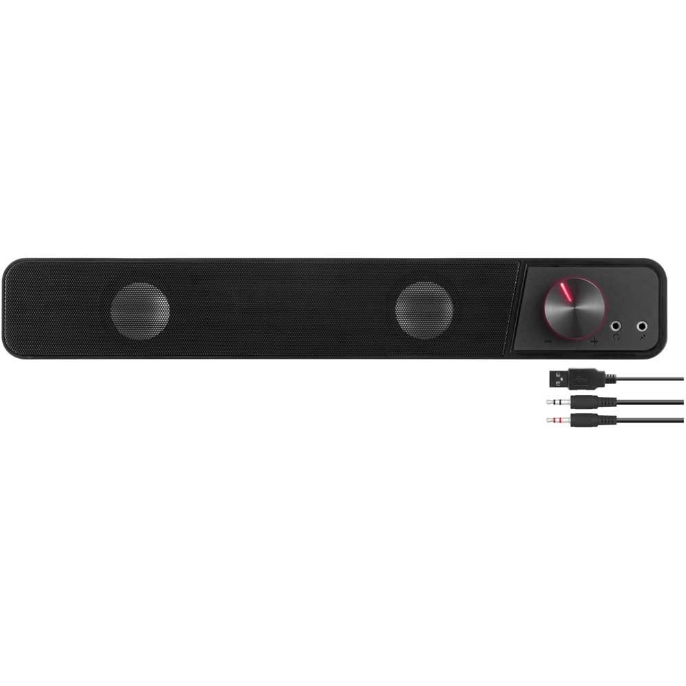 Speedlink BRIO Stereo Soundbar PC Lautsprecher - exzellente Audioqualität, 12 Watt, 3,5mm-Klinkenstecker AUX, Kopfhöreranschluss & Mikrofonanschluss, schwarz Angebot bei HelloDeals