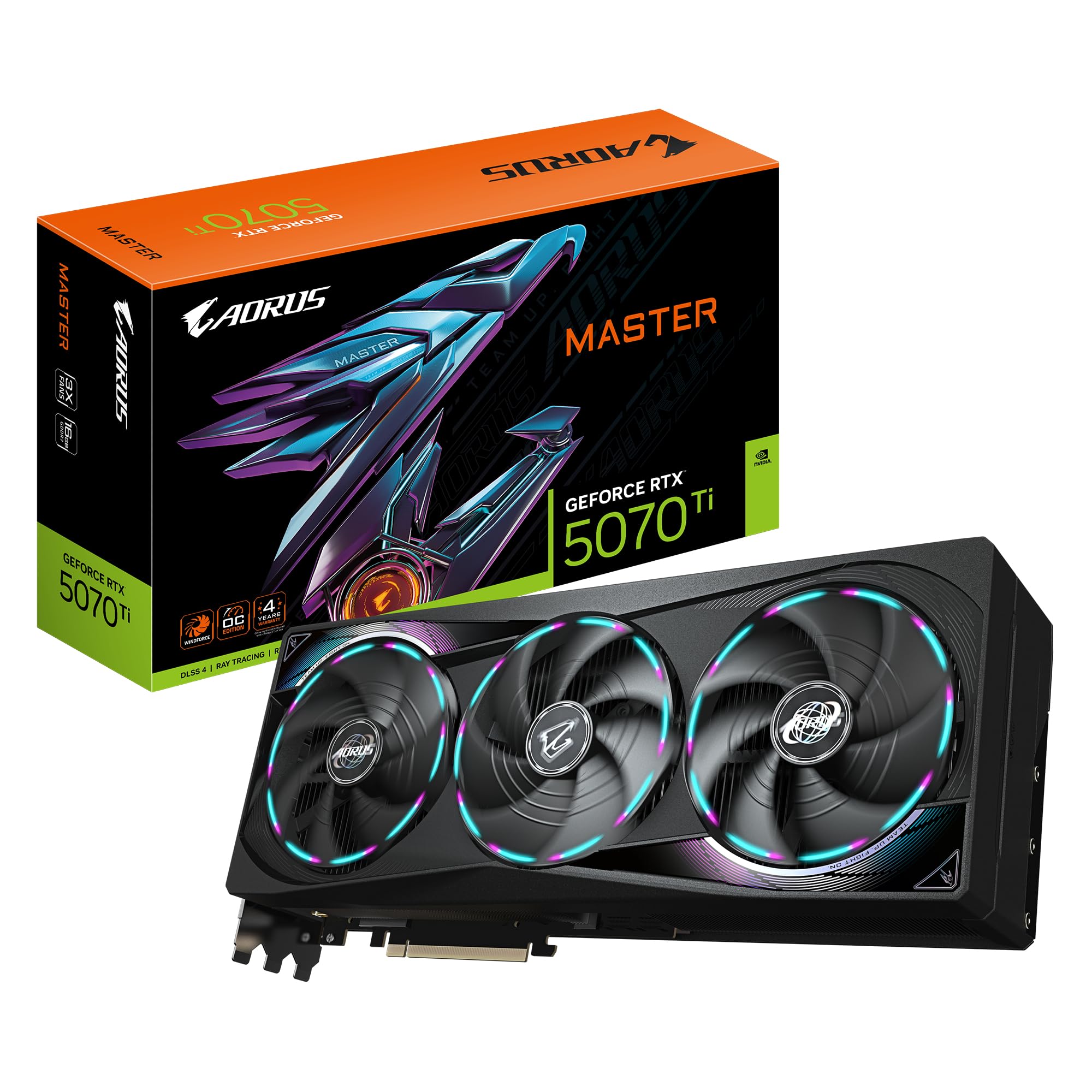 Gigabyte AORUS GeForce RTX 5070 Ti Master 16G Grafikkarte - 16GB GDDR7, 256 Bit, PCI-E 5.0, 2670 MHz Core Clock, 3 x DP 2.1a, 1 x HDMI 2.1b, NVIDIA DLSS 4, GV-N507TAORUS M-16GD Full-Height/Full-Length (FH/FL) Angebot bei HelloDeals