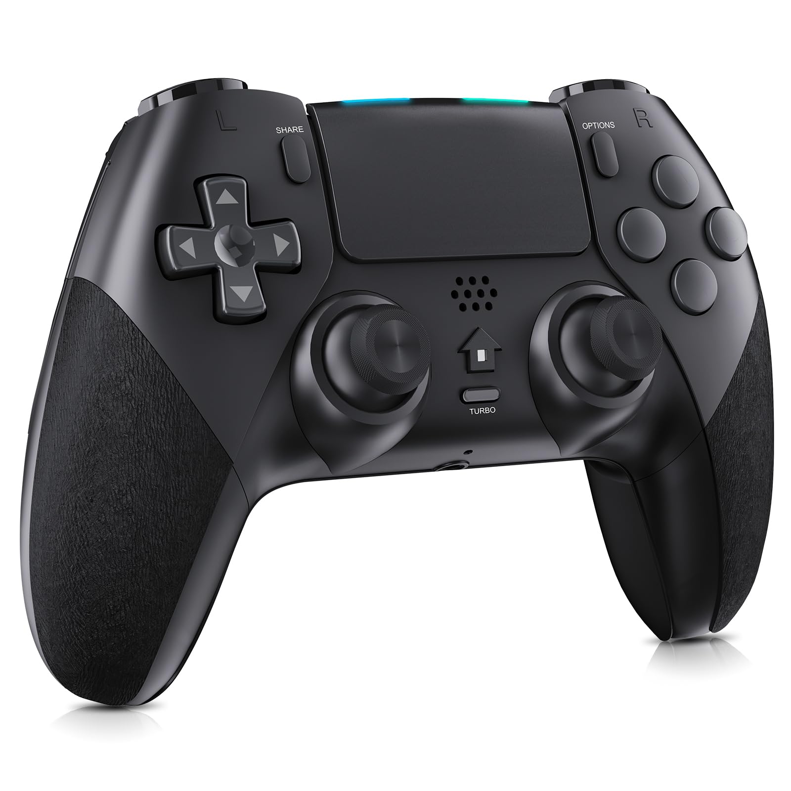 Holilo Wireless Controller für PS-4, Gamepad Controller kompatibel mit PS-4/Pro/Slim mit Programmierbare Tasten, 6-Achsen Gyro Sensor, Dual Vibration, Touchpane, Turbo-Schwarz Angebot bei HelloDeals