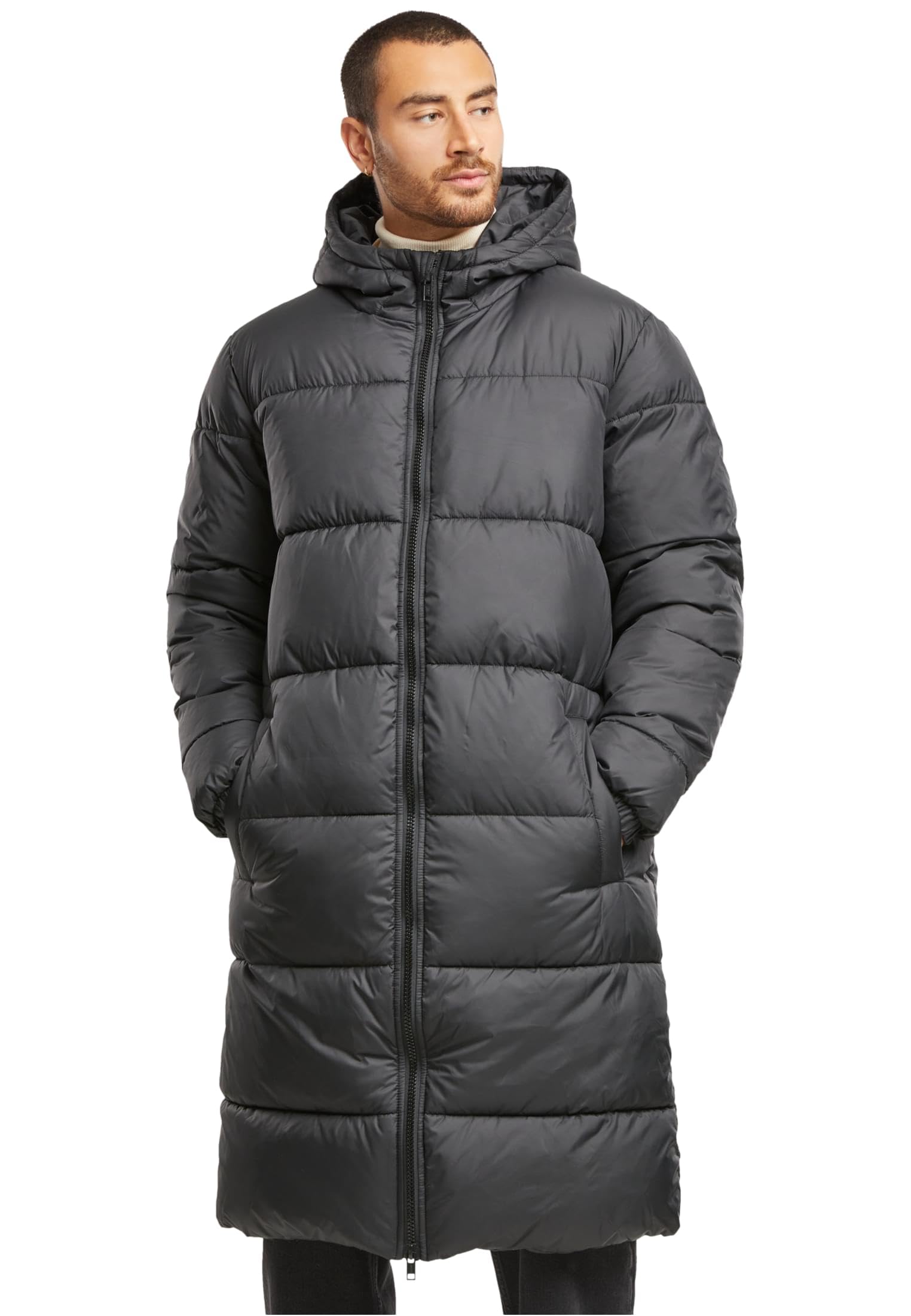 Urban Classics Mens Long Puffer Coat L Schwarz Angebot bei HelloDeals