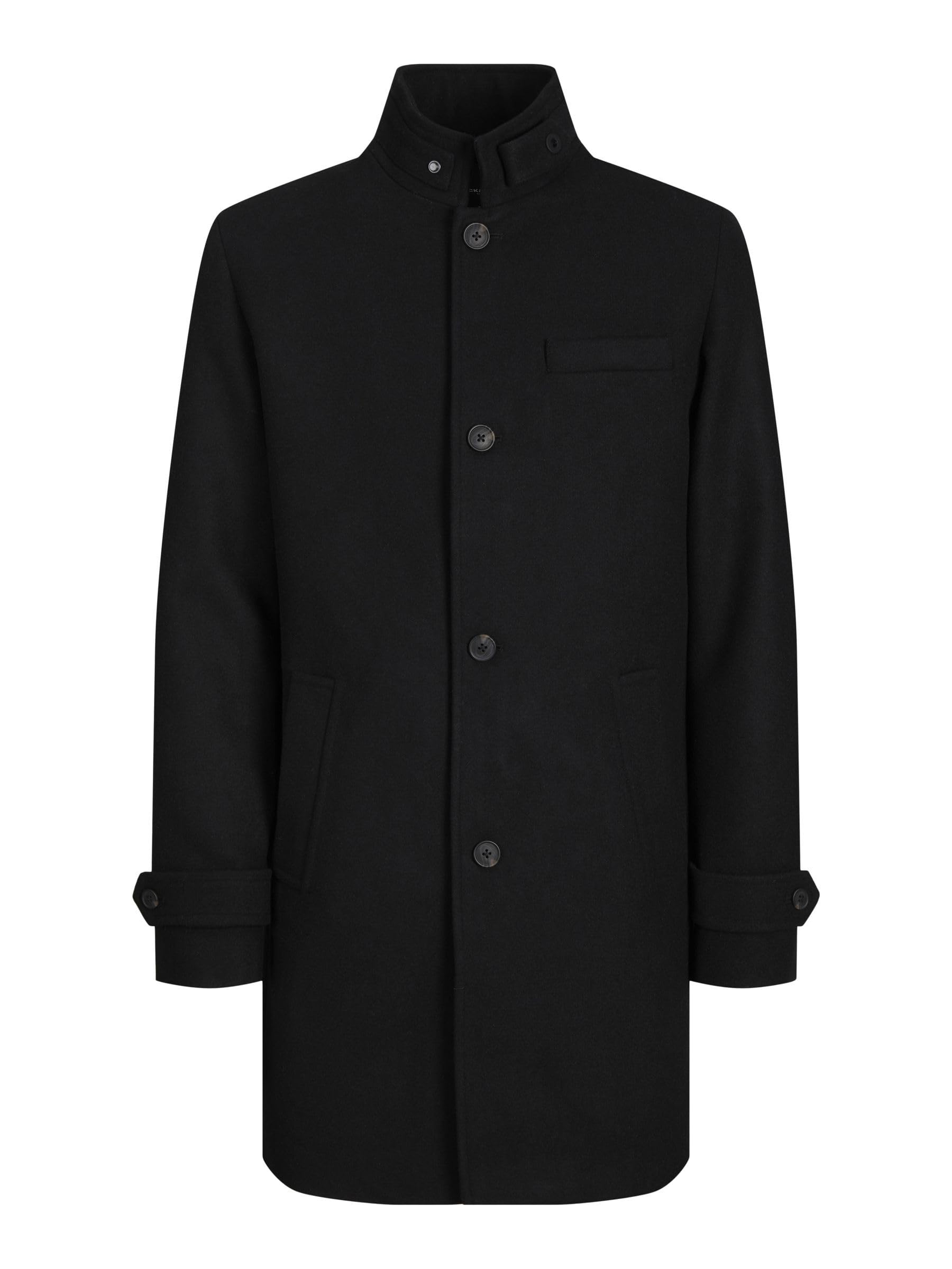 JACK & JONES JJEMELTON WOOL BLEND COAT SN Männer Wintermantel schwarz Basics, Streetwear XL Schwarz Angebot bei HelloDeals