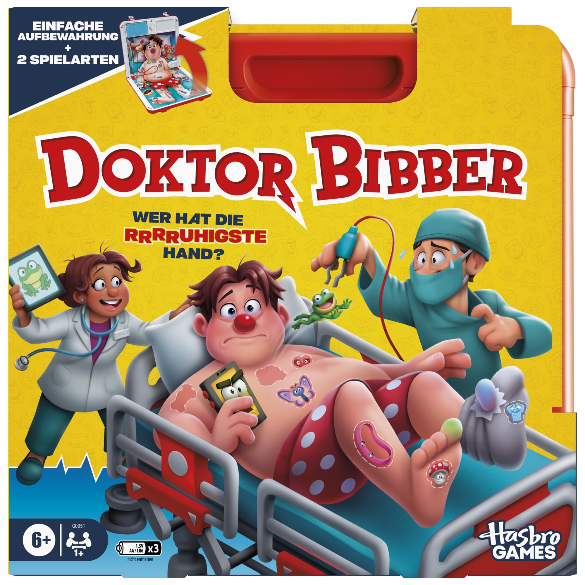 Hasbro Games Doktor Bibber elektronisches Brettspiel in Einer Tragebox - Deutsche Fassung, Sonstige Angebot bei HelloDeals