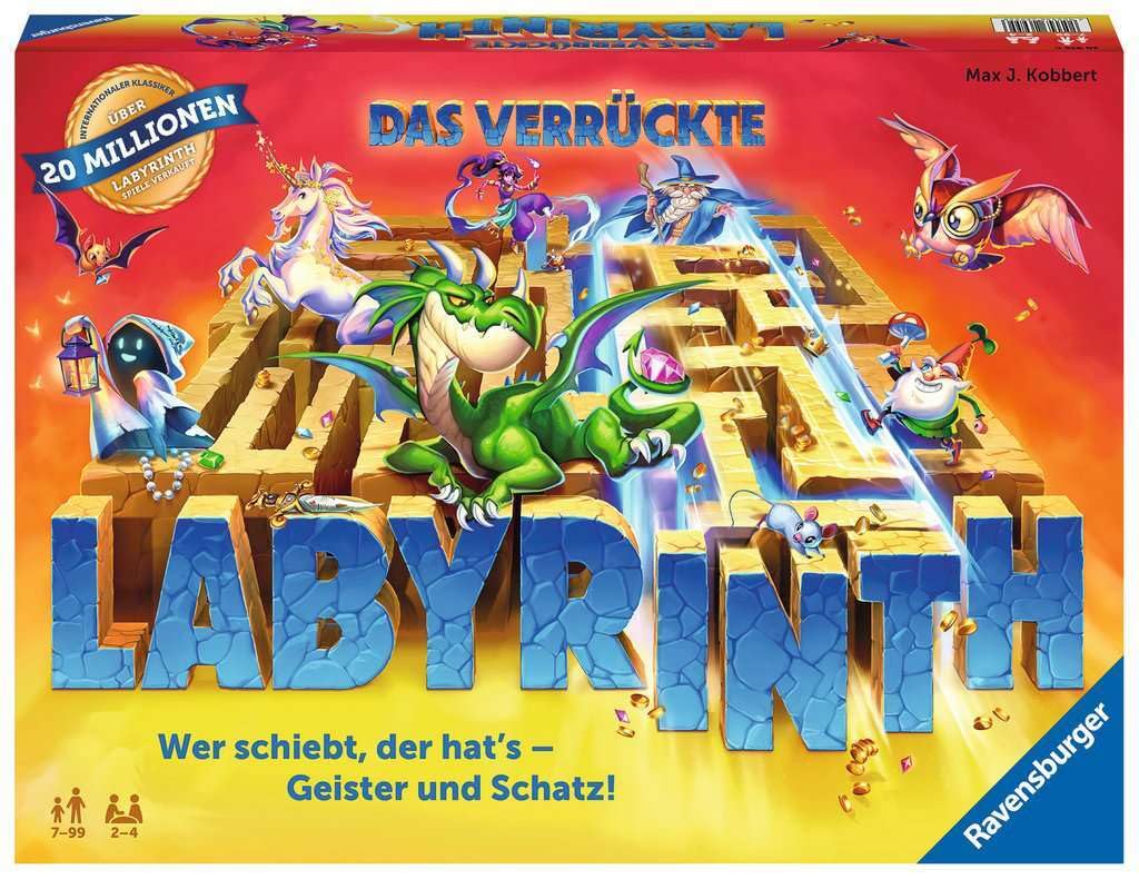 Ravensburger Familienspiel 26955 - Das verrückte Labyrinth - Gesellschaftsspiel - Spieleklassiker für 2-4 Personen, Brettspiel ab 7 Jahren Standard Angebot bei HelloDeals