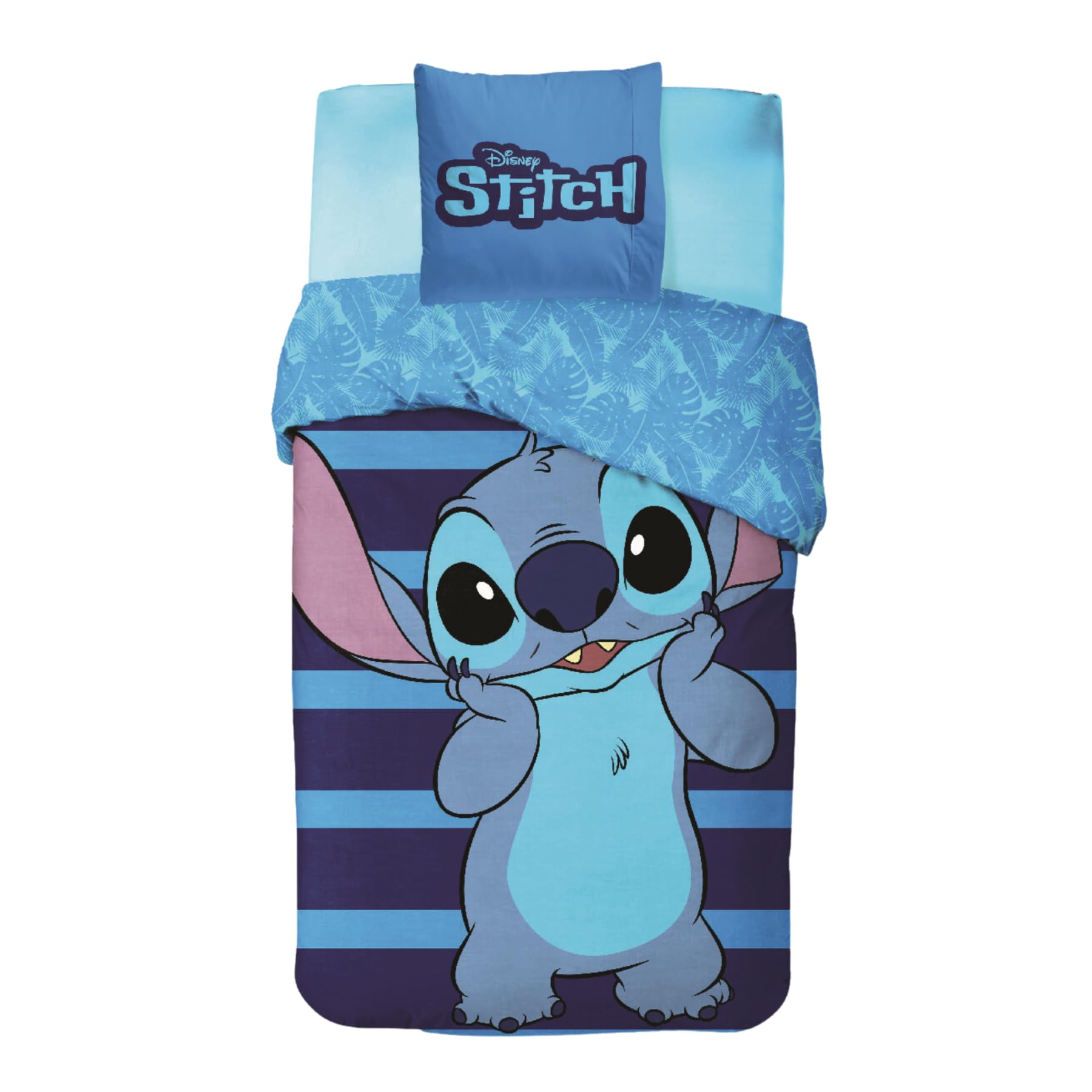 Lilo & Stitch Bettbezug - 2 -teilig, Bettbezug 135X200 cm + Kissenbezug 80 x 80 cm Blau Angebot bei HelloDeals