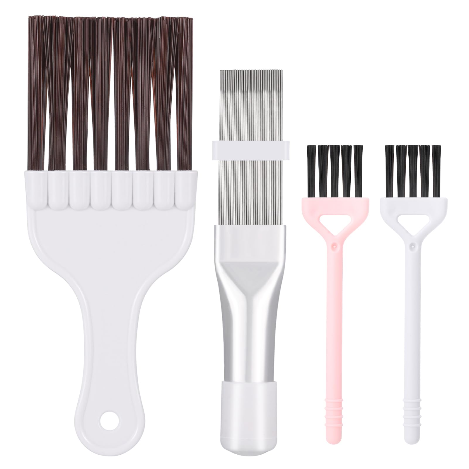 4 Stücke Lamellenkamm für Klimaanlage, Reinigungskamm für Wärmetauscher, Kondensator und Trockner, Lamellenreiniger mit Bürste, Ideal für Wärmepumpentrockner und Radiator Angebot bei HelloDeals