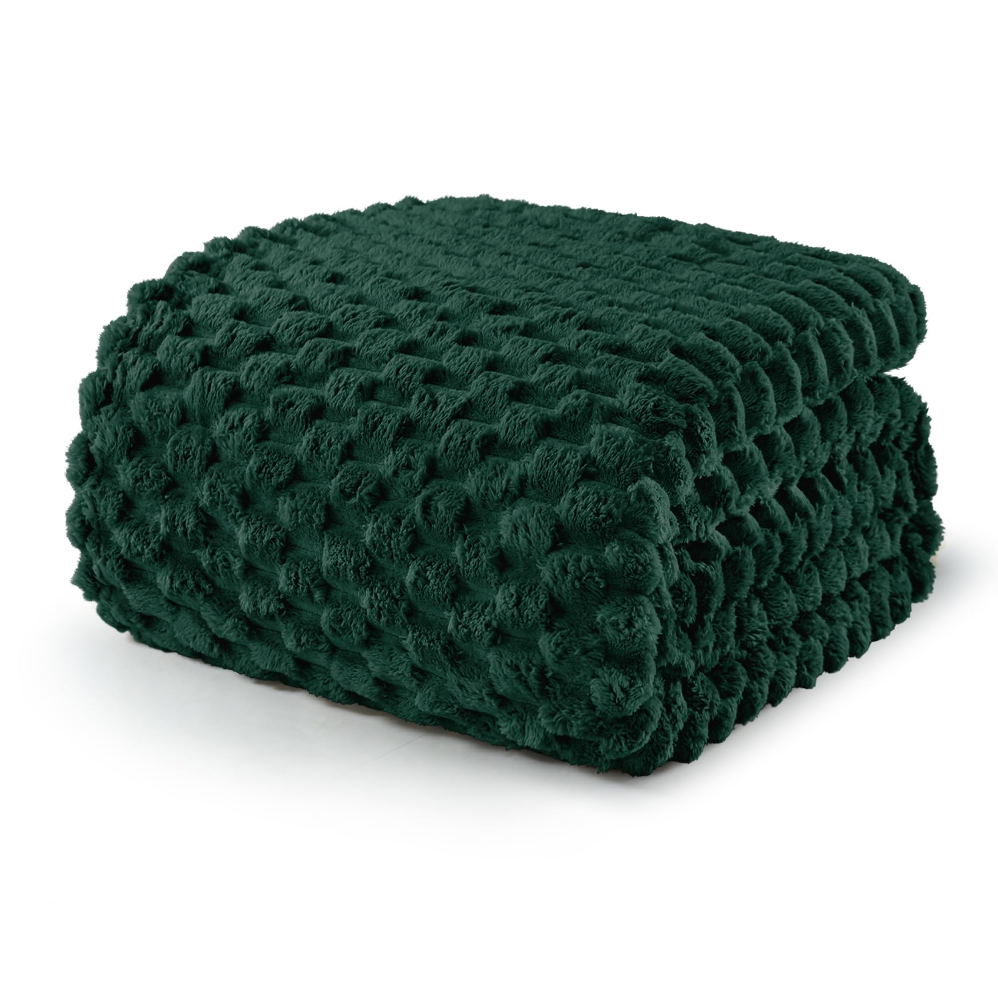 Exclusivo Mezcla Kuscheldecke Fleece Decke, Flauschige Sofadecke 220 x 240 cm, Jacquard-Überwurfdecke Wohndecke Tagesdecke, Warm und Leicht für Ganzjahreszeit, Dunkelgrün Dunkelgrün 220 x 240 cm Angebot bei HelloDeals