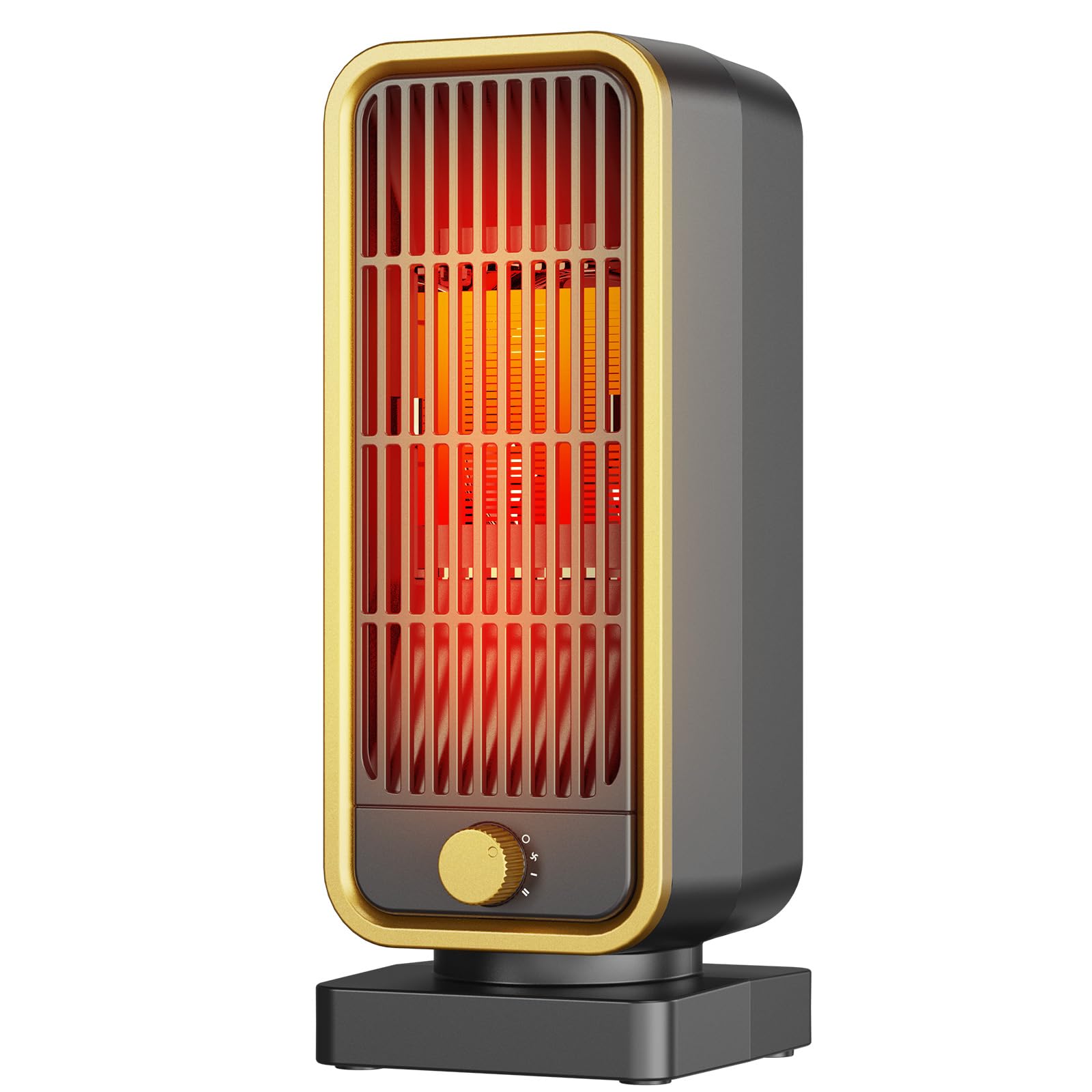 Energiesparender Heizlüfter Klein Leiser - 900W PTC Keramik Schnell Heizung Elektroheizung, 3 Gänge Knopf Tischheizung mit Kippschutz für Büro, Schlafzimmer, Badezimmer Angebot bei HelloDeals