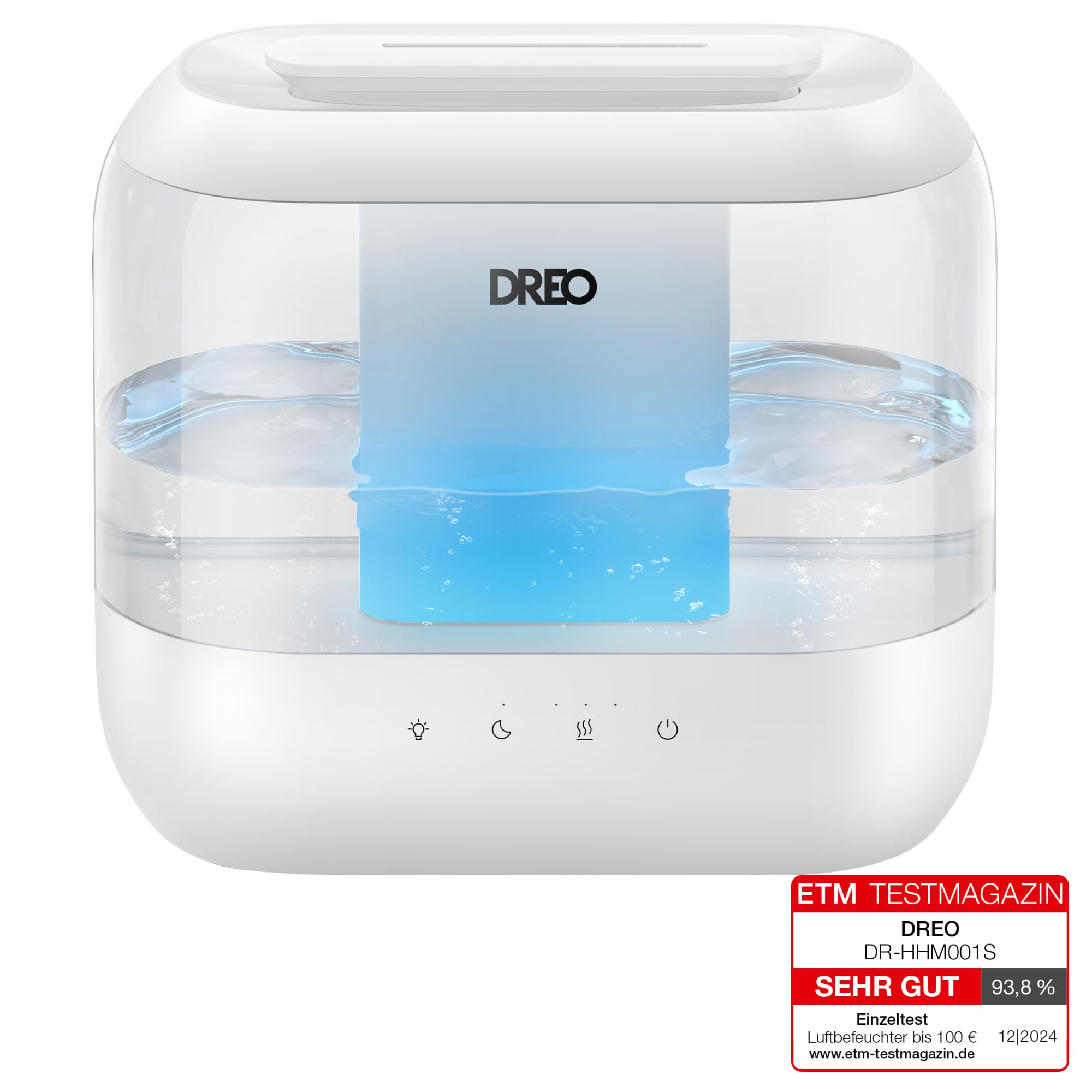 Dreo Luftbefeuchter für Schlafzimmer, Top Fill 4L Supersized Cool Mist Humidifier mit Öl-Diffusor und Nachtlicht, 32H Laufzeit, Leise Ultraschall-Luftbefeuchter für Baby-Kinderzimmer und Pflanzen Weiß Standard Angebot bei HelloDeals