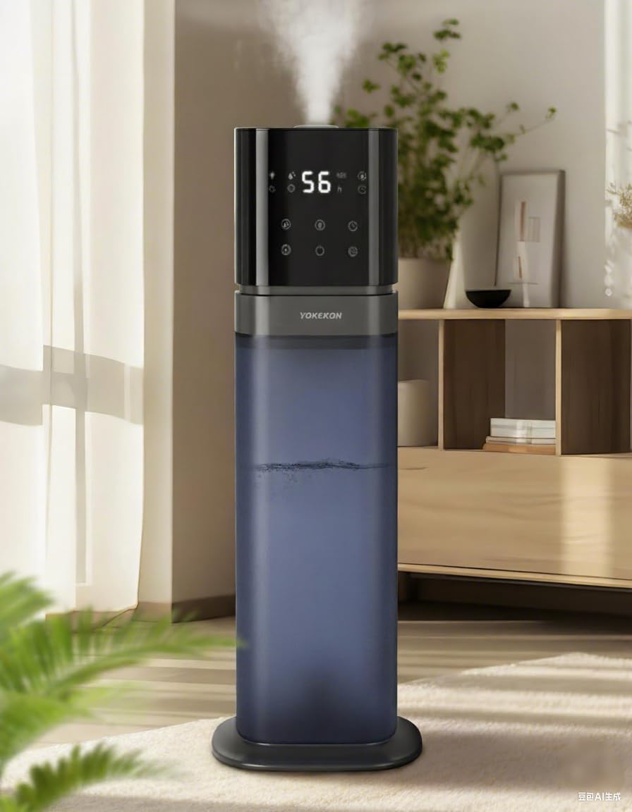 YOKEKON Luftbefeuchter, Luftbefeuchter Schlafzimmer, Kalt Nebel Befeuchter für große Räume, humidifier, 8L Ultraschall befeuchter für das Haus, Top Füllen, Erweitertes Tube, Stille Pflanze Büro, blau Angebot bei HelloDeals