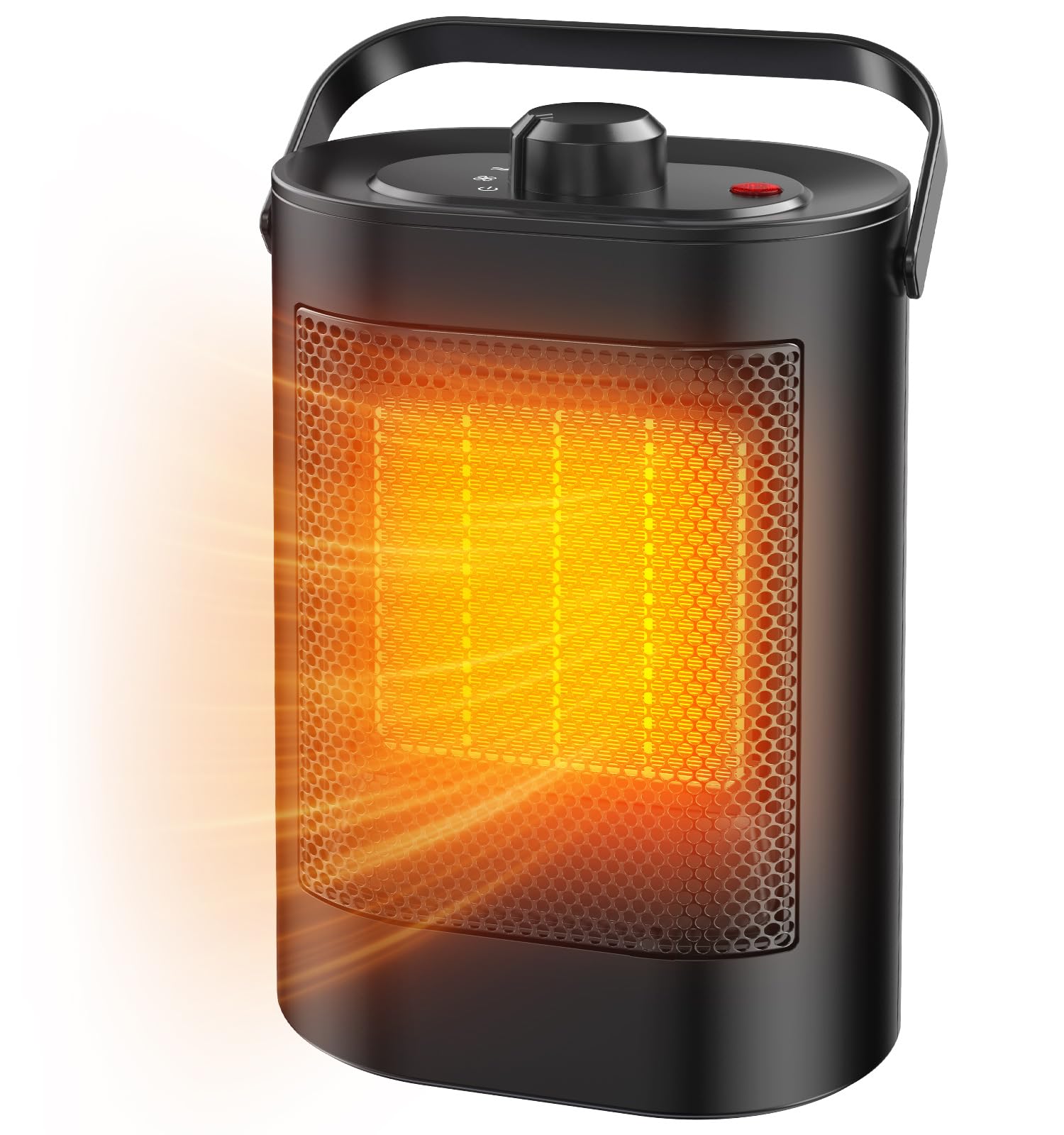 Heizlüfter Klein,1500W PTC Keramik Heizung Elektrisch,3-Stufen-Modus, Überhitzungs- & Kippschutz,Tragbarer Elektroheizung für Räume Schlafzimmer Büros [A Energieeinsparung] Angebot bei HelloDeals