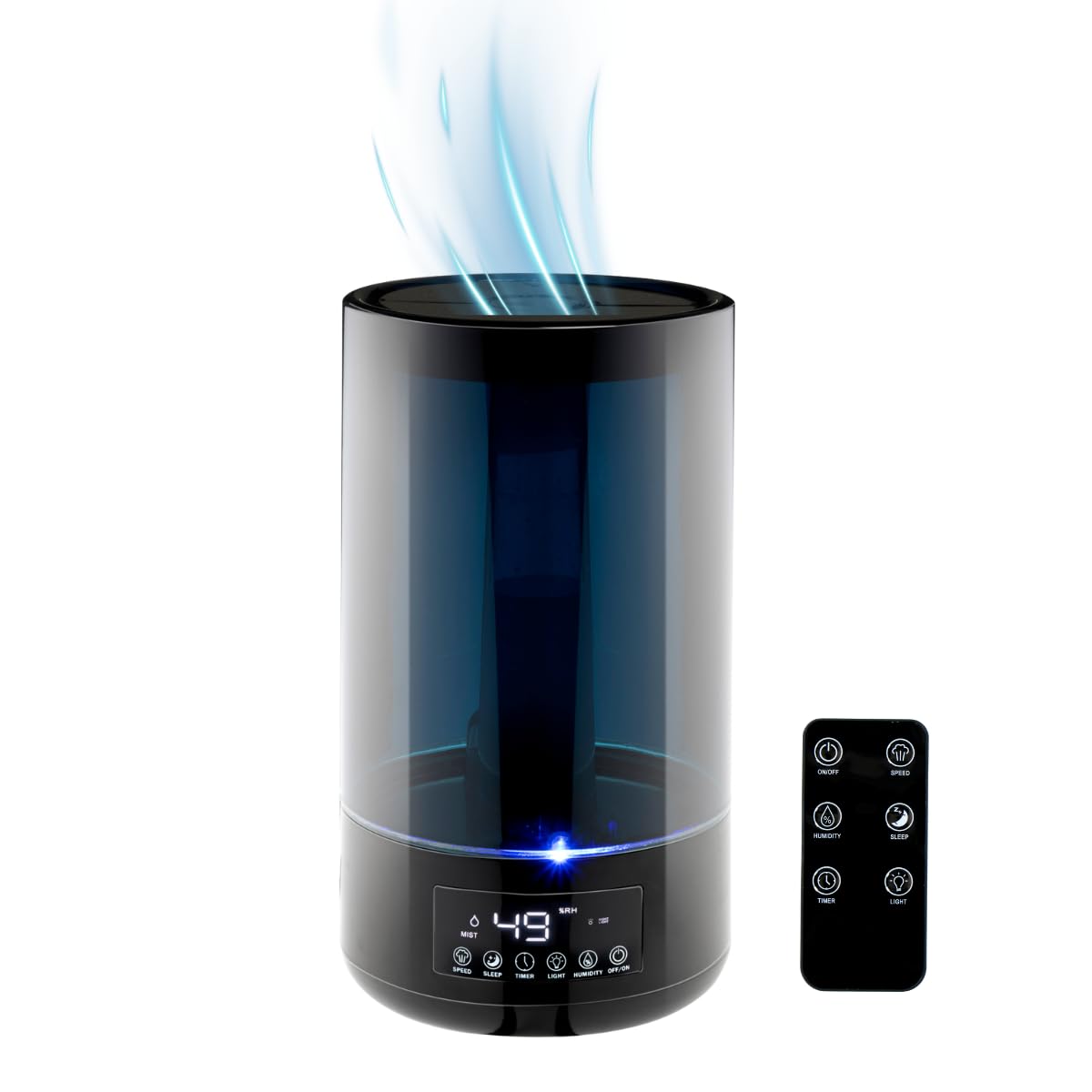 Grundig Luftbefeuchter HD-1903A – Ultraschall-Luftbefeuchter 4,3L – mit Timer und Nachtlicht – Mit Fernbedienung – Schwarz Angebot bei HelloDeals