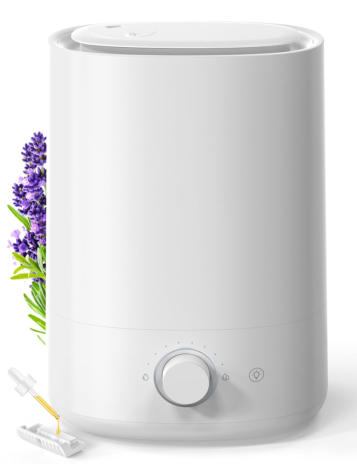 AROEVE 5L Top-Fill Luftbefeuchter, Ultraschall Kaltnebel Luftbefeuchter Schlafzimmer mit Ätherisches Öl Diffusor, 360° Drehdüse, 28dB Nachtlicht, 50H Laufzeit, für Baby-Kinderzimmer, Pflanzen Angebot bei HelloDeals