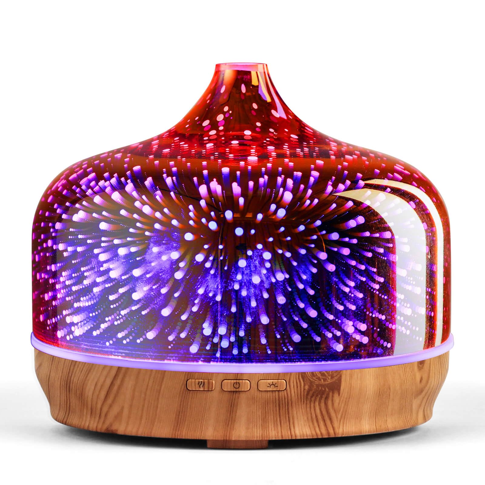 Porseme Aroma Diffuser 500ml,Handgeblasen Glas Luftbefeuchter,Ultraschall Aromatherapie Öle Diffusor mit 7 Farben LED Licht,Diffusor für Ätherische Öle Hält 15-21 Stunden,Leise für Wohnung (Rosegold) F2-500ml Rosegold Giant without Remote Angebot bei HelloDeals