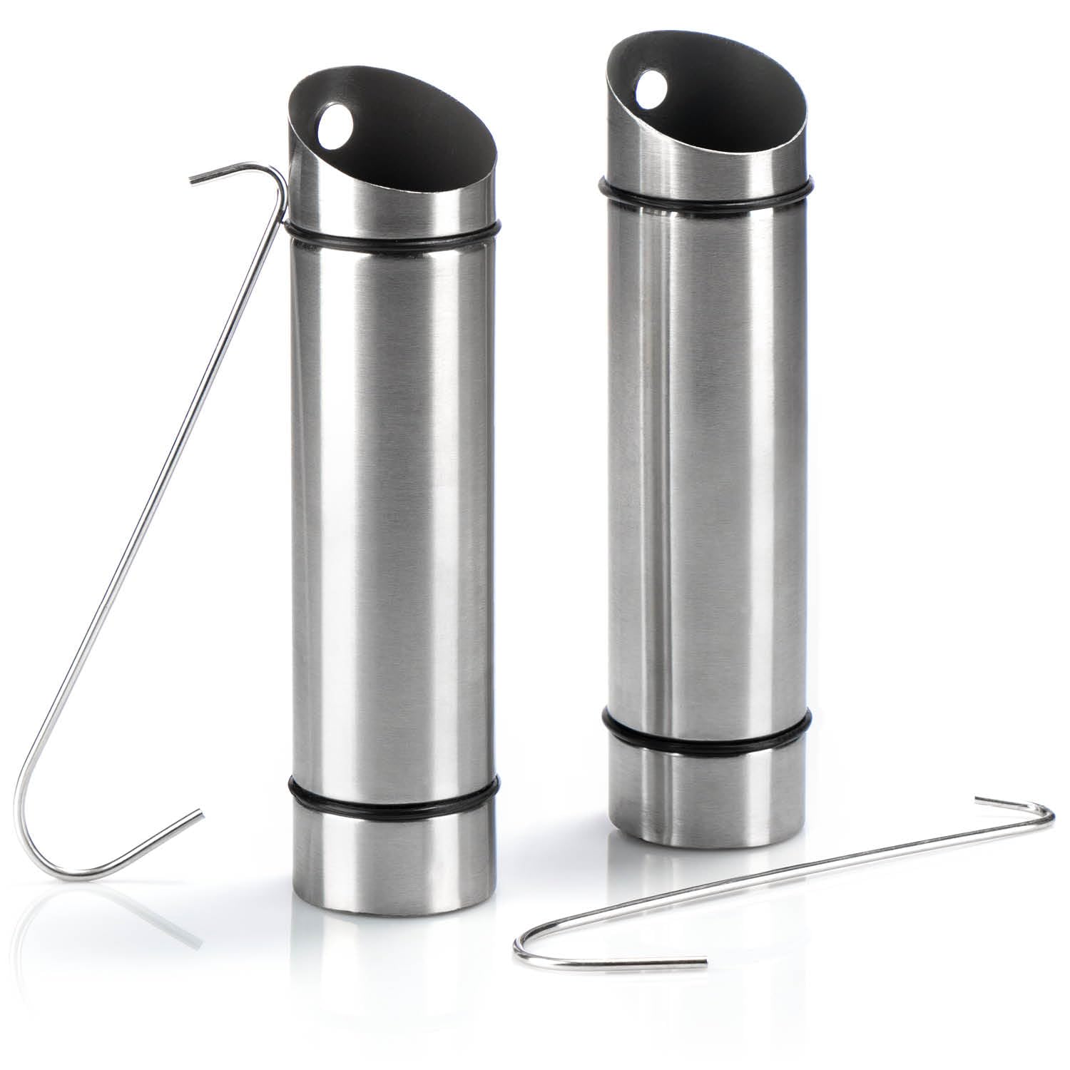 com-four® 2x Luftbefeuchter aus rostfreiem Edelstahl - Verdunster für Heizkörper zum Aufhängen - Wasserbehälter mit S-Haken für ein angenehmes Raumklima (2x Verdunster-Edelstahl) Angebot bei HelloDeals