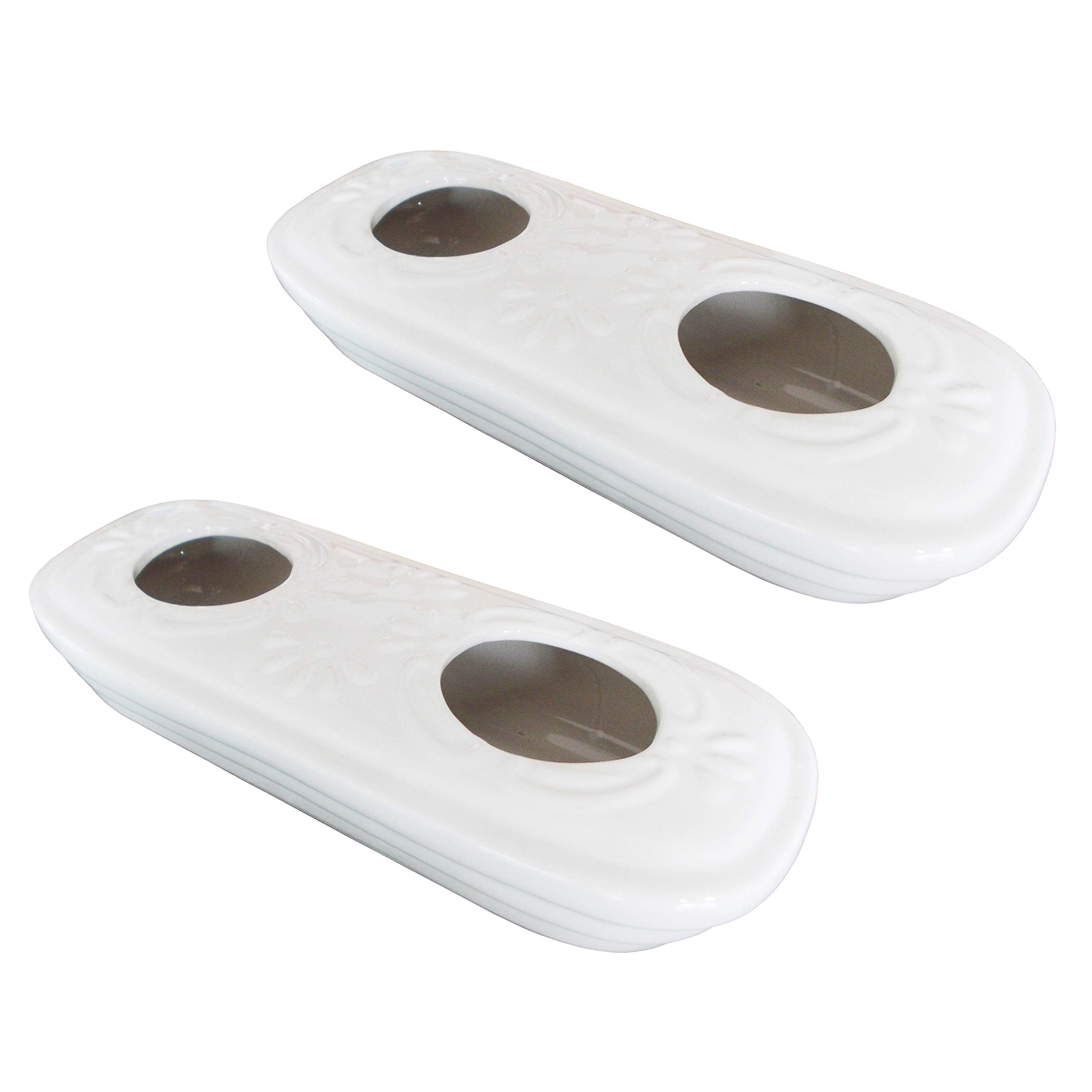 Luftbefeuchter 2-teiliges Set aus Keramik neutral schlicht weiß zum Aufstellen auf dem Heizkörper Heizung Kamin Wasserverdunster Diffuser a1653 Angebot bei HelloDeals