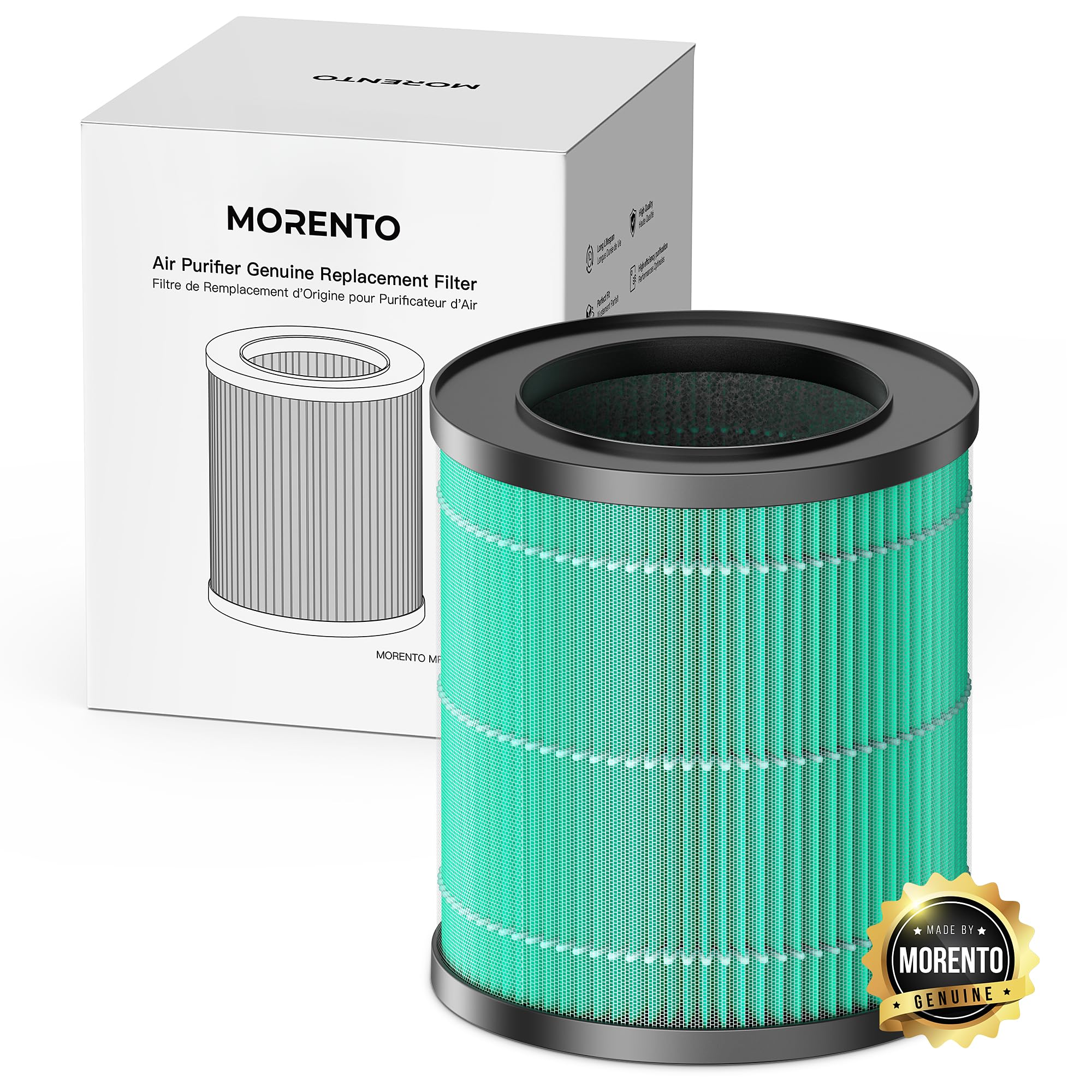 MORENTO MR2566 Original Luftreiniger Ersatzfilter Set Kompatibel mit OPERAN MR2566 Luftreiniger, Haustier Schuppen Version, 1 Pack MR2566 Haustier Ersatzfilter Angebot bei HelloDeals