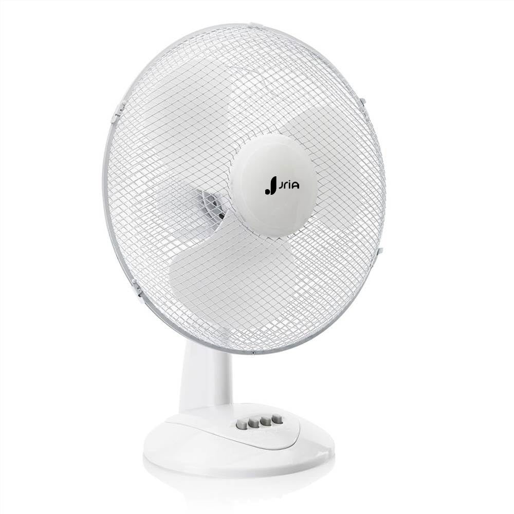 Ventilator mit Schwenkfunktion Tragbarer Leiser Tischventilator 30 cm, mit 3 Geschwindigkeiten Oszillierend, 90°, Kühlung im Heißen Sommer, Tischventilator (12 Zoll, weiß) Angebot bei HelloDeals