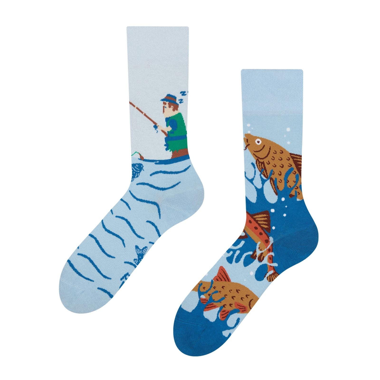 Dedoles Socken Unisex Damen Herren & Kinder Baumwolle viele lustige Designs Fussball Fahrrad Pferde Pflanzen Feuerwehr Geschenk links rechts verschieden 43-46 Fischerei Angebot bei HelloDeals