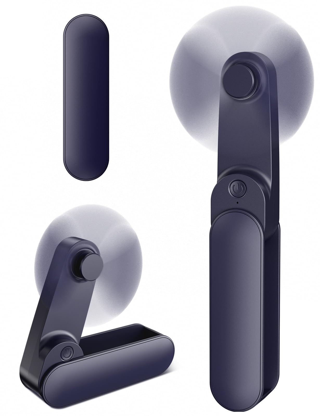 Handventilator Mini, 2 Stufen und 14 Stunden USB Ventilator mit Akku Aufladbar, Leise und Leistungsstark, Faltbarer Tischventilator, Tragbarer Ventilator für Reisen, Büro, Zuhause, Outdoor, Geschenke Blau Angebot bei HelloDeals