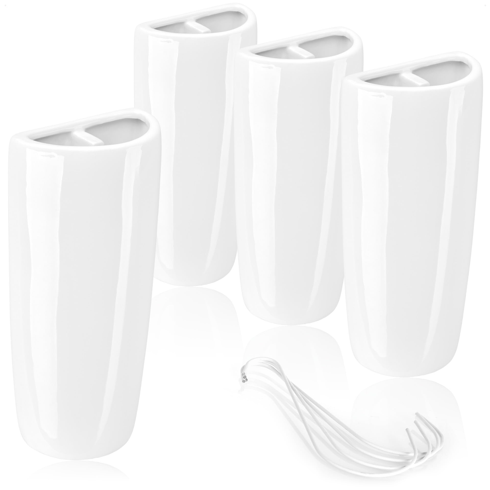 com-four® 4x Luftbefeuchter Heizung - Heizkörper Luftbefeuchter konisch - Heizung Wasserverdunster aus Keramik (weiß - konisch) Angebot bei HelloDeals