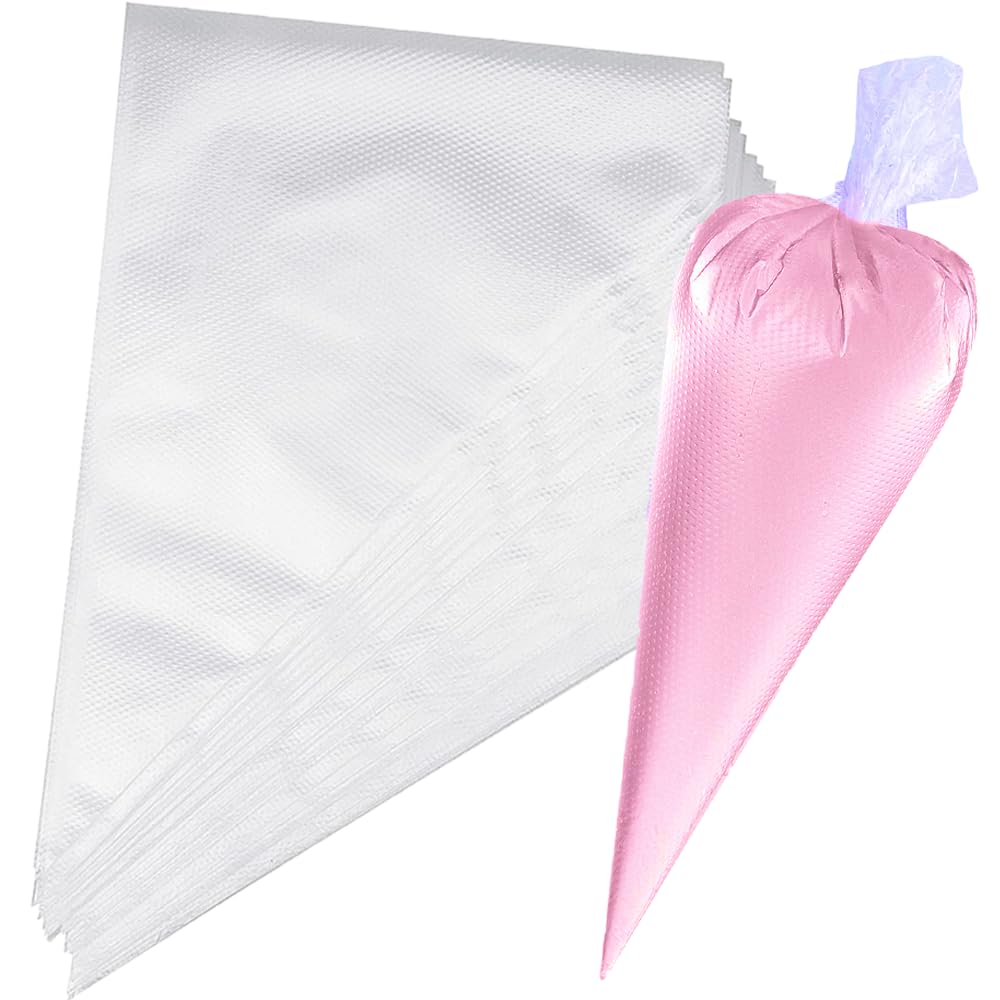 100 Stück Spritzbeutel Einweg - Profi Einweg Transparent Spritzbeutel, Mittel Spritzbeutel Für Dekorieren Von Gebäck, Torten Geeignet, Keksen, Hausbacken Angebot bei HelloDeals