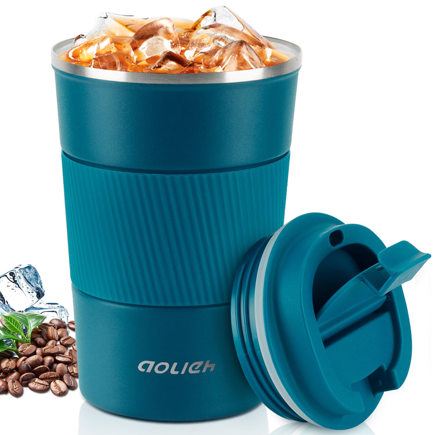 Thermobecher, Kaffeebecher mit Auslaufsicherem Deckel, Thermobecher- Isolierbecher, Edelstahl Travel Mug, Kaffeebecher to go für heißes und kaltes Wasser Kaffee Tee (380ML,Blau) B-blau 380ml 1 Stück (1er Pack) Angebot bei HelloDeals