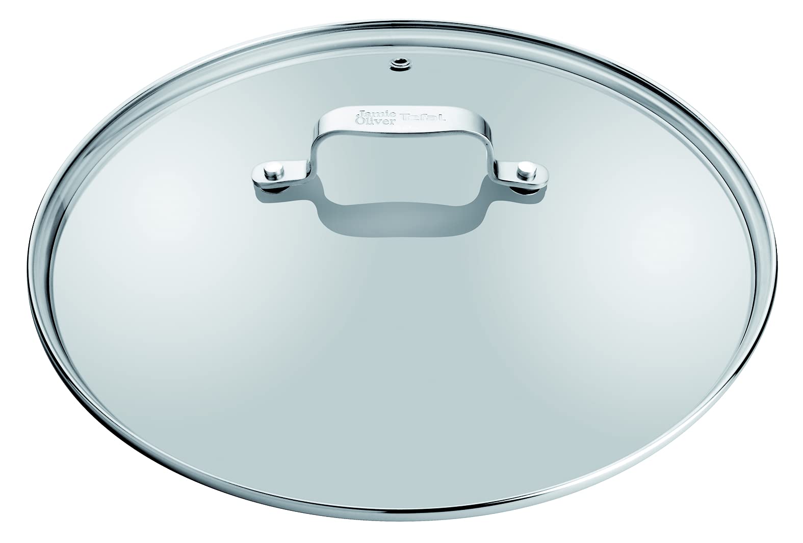 Jamie Oliver by Tefal Pfannen- und Topfdeckel 28cm, Glasdeckel mit Edelstahlrand, Dampfauslassventil, Überlaufschutz, spülmaschinengeeignet, exklusive Jamie Oliver Gravur am Deckelgriff, B89987 28 cm Angebot bei HelloDeals