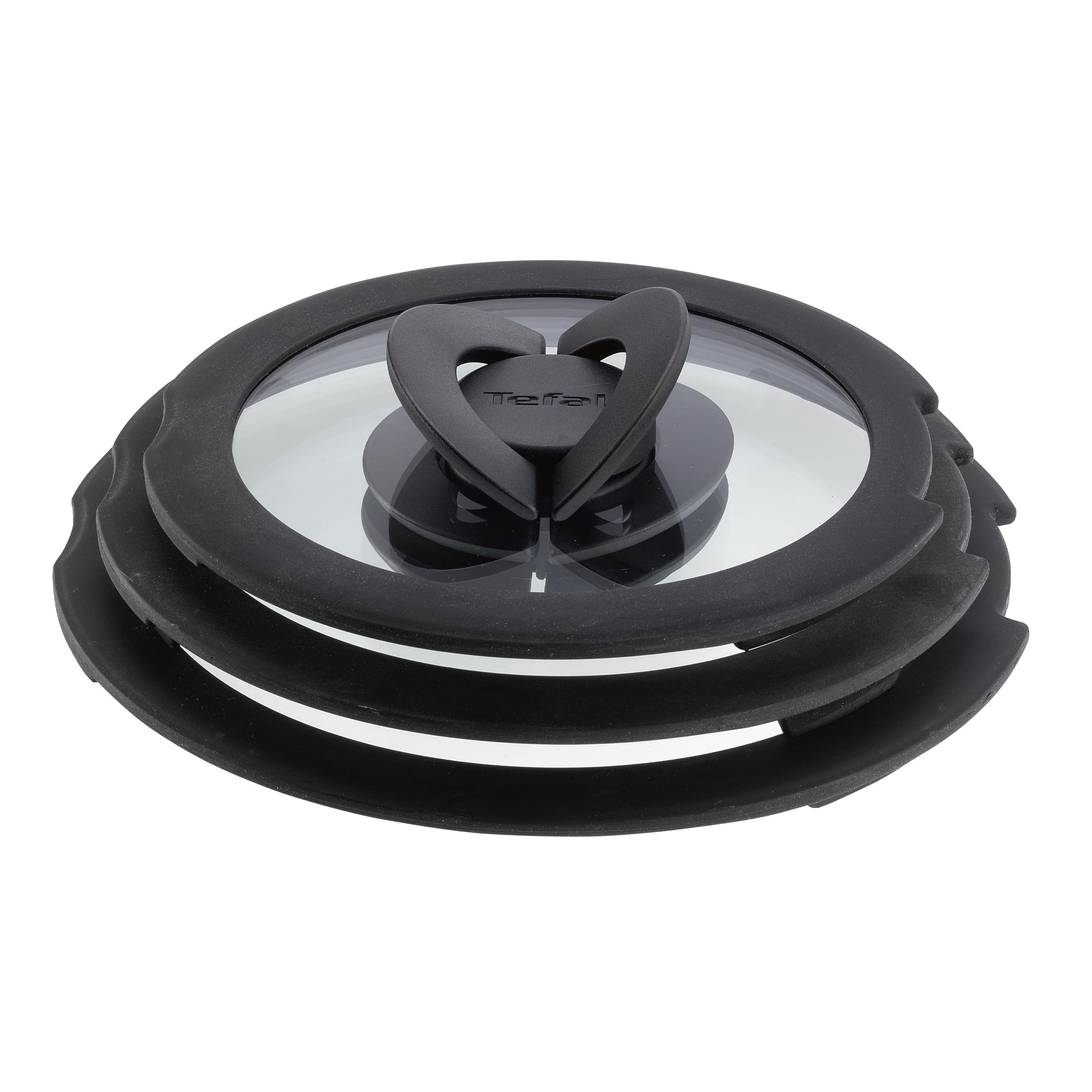Tefal Ingenio Glasdeckel 3-tlg. Set 16/18/20 cm mit Klappgriffen, kompatibel mit Ingenio Topf und Pfannensets, stapelbar, platzsparendes Design, spülmaschinengeeignet, beschleunigt Garzeit, L98491 Glasdeckel-Set Angebot bei HelloDeals